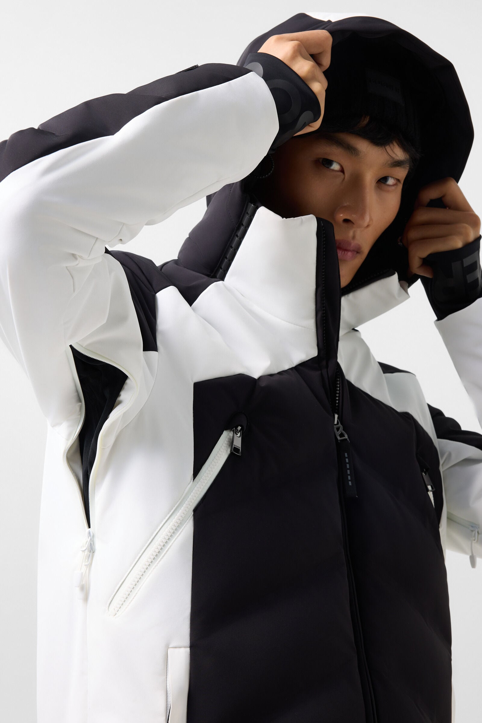 Jervie ski jacket Black and white
