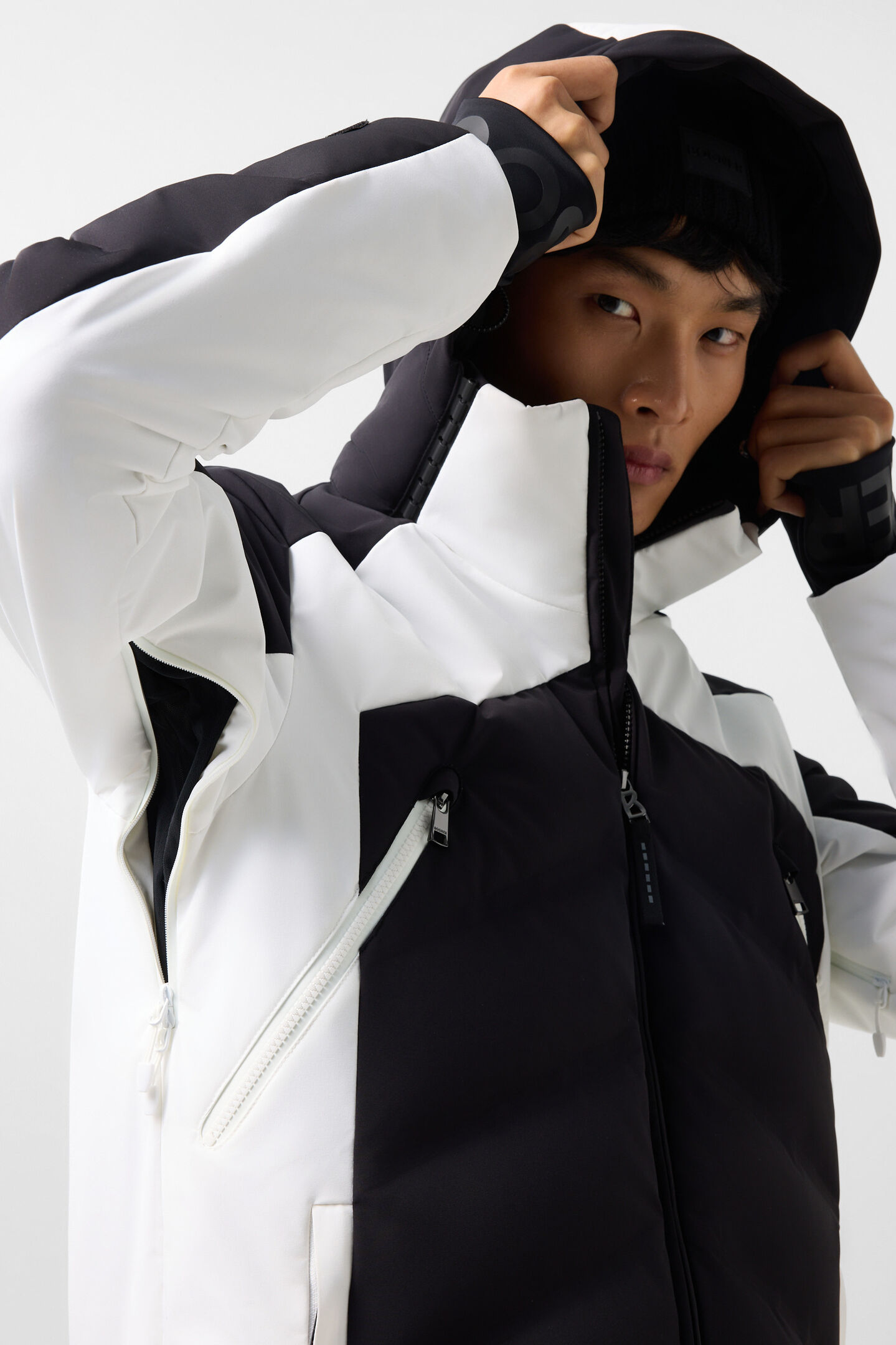 Jervie ski jacket Black and white