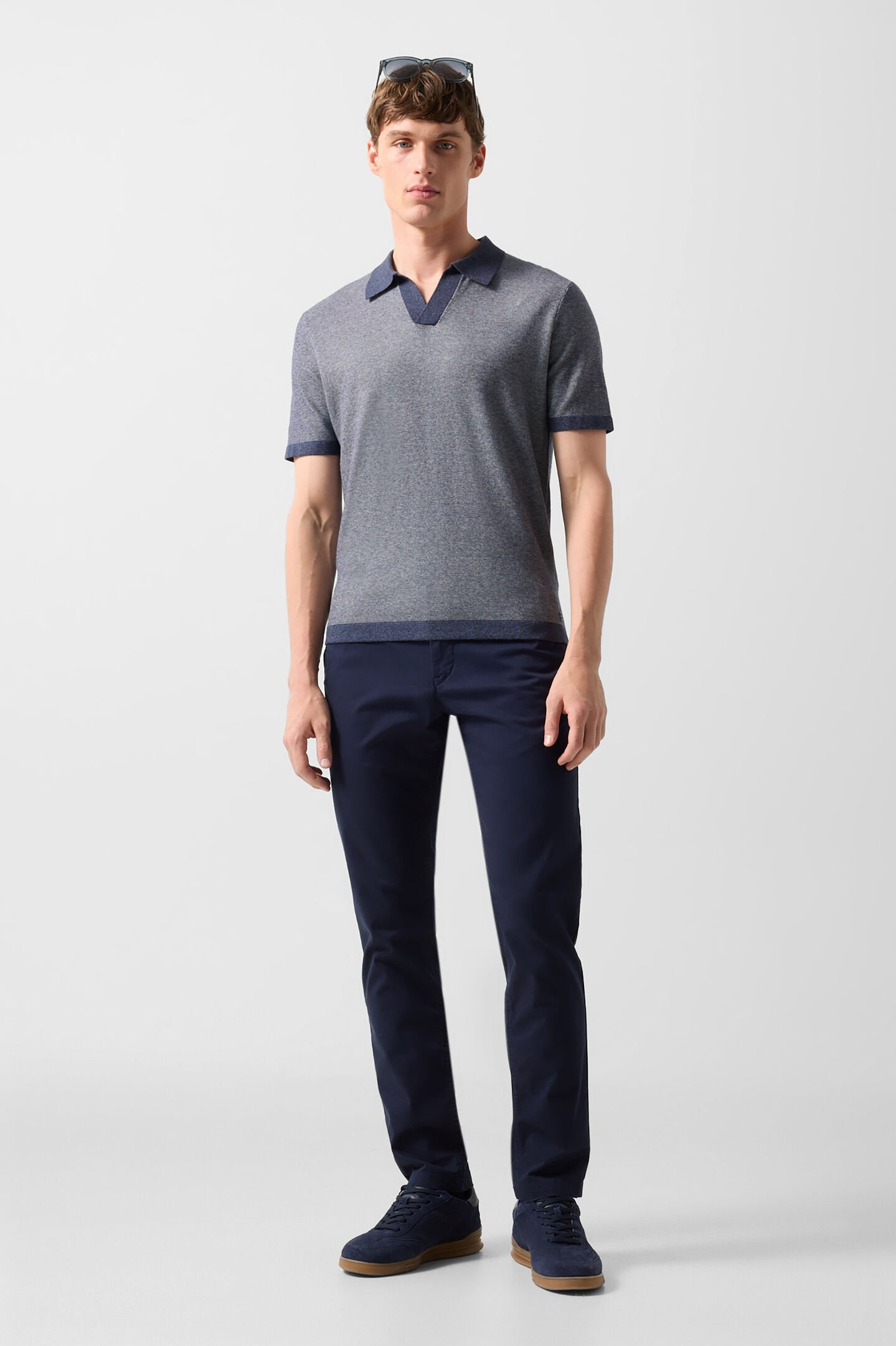 Polo en tricot Lyon Bleu marine