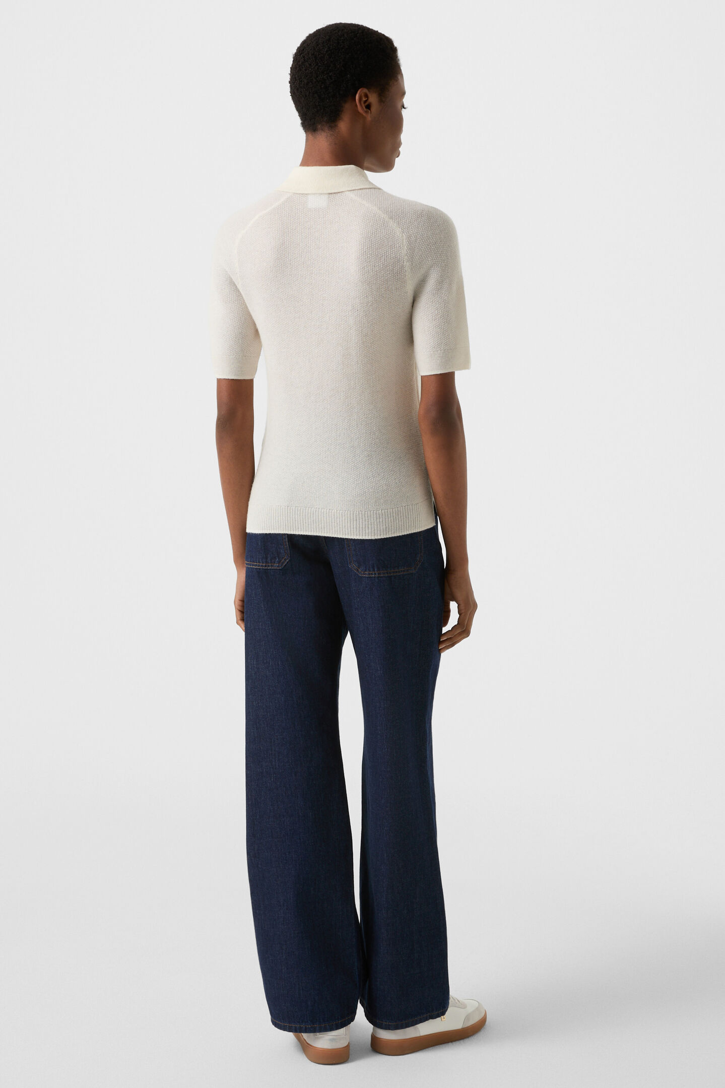 Strick-Polo-Shirt Shari Sand