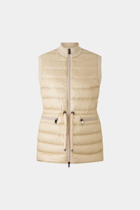 Arina knitted and quilted vest Beige Arina knitted and quilted vest Beige