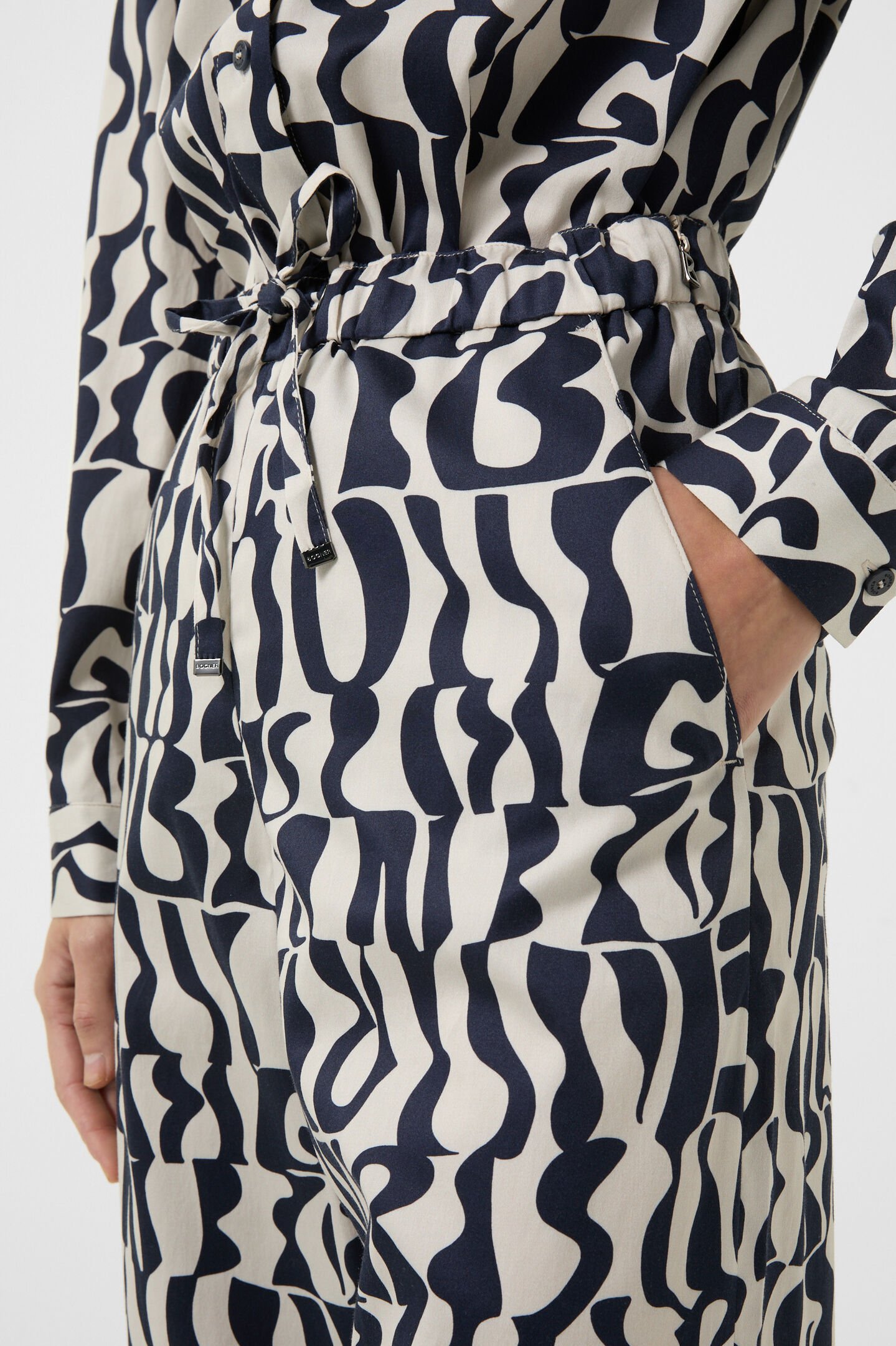 Marlene trousers Donya Navy blue/ecru