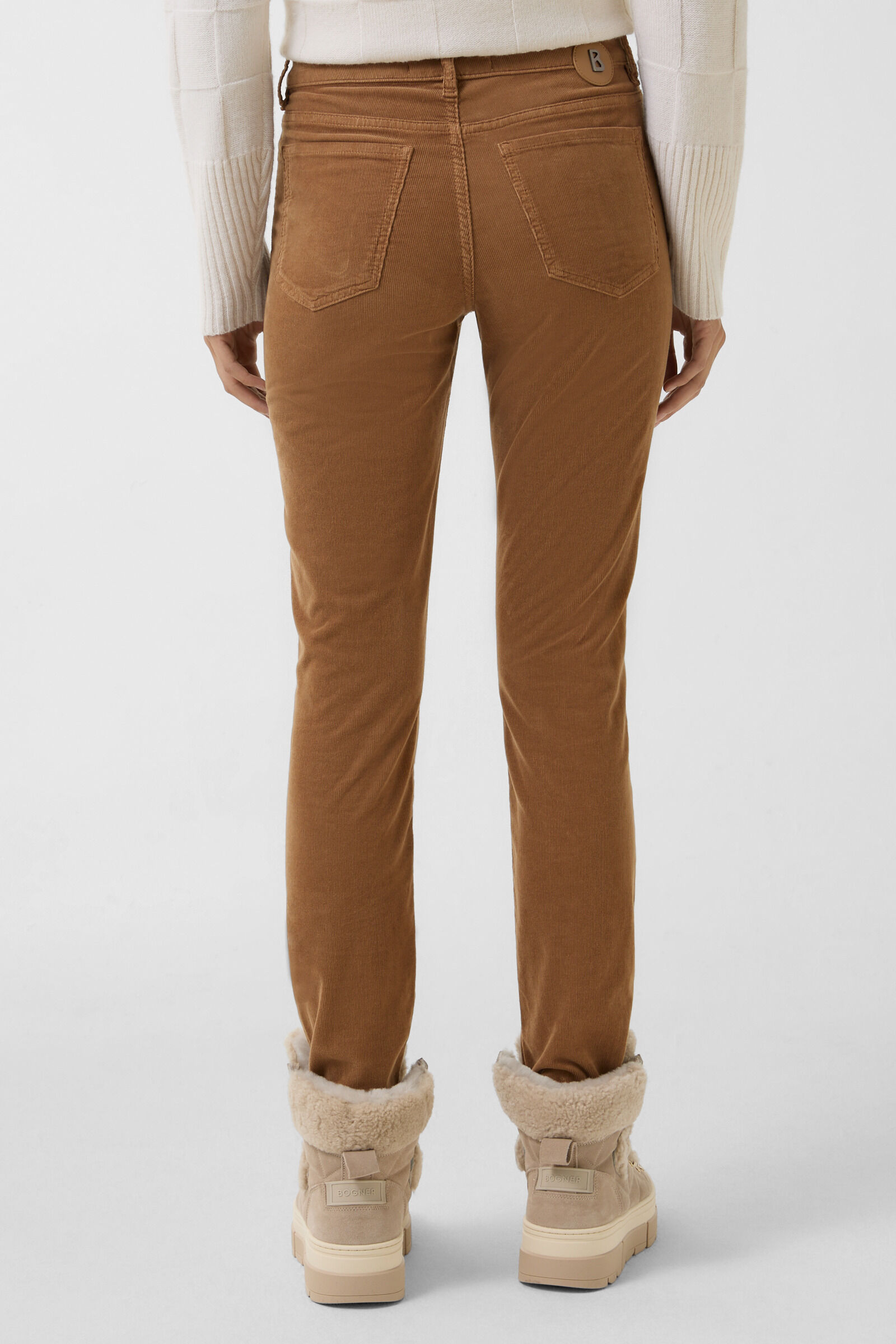 Julie 7/8 corduroy trousers Hazel