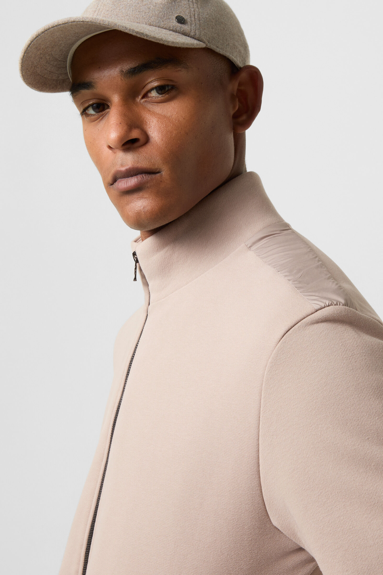 Mario jersey jacket Greige