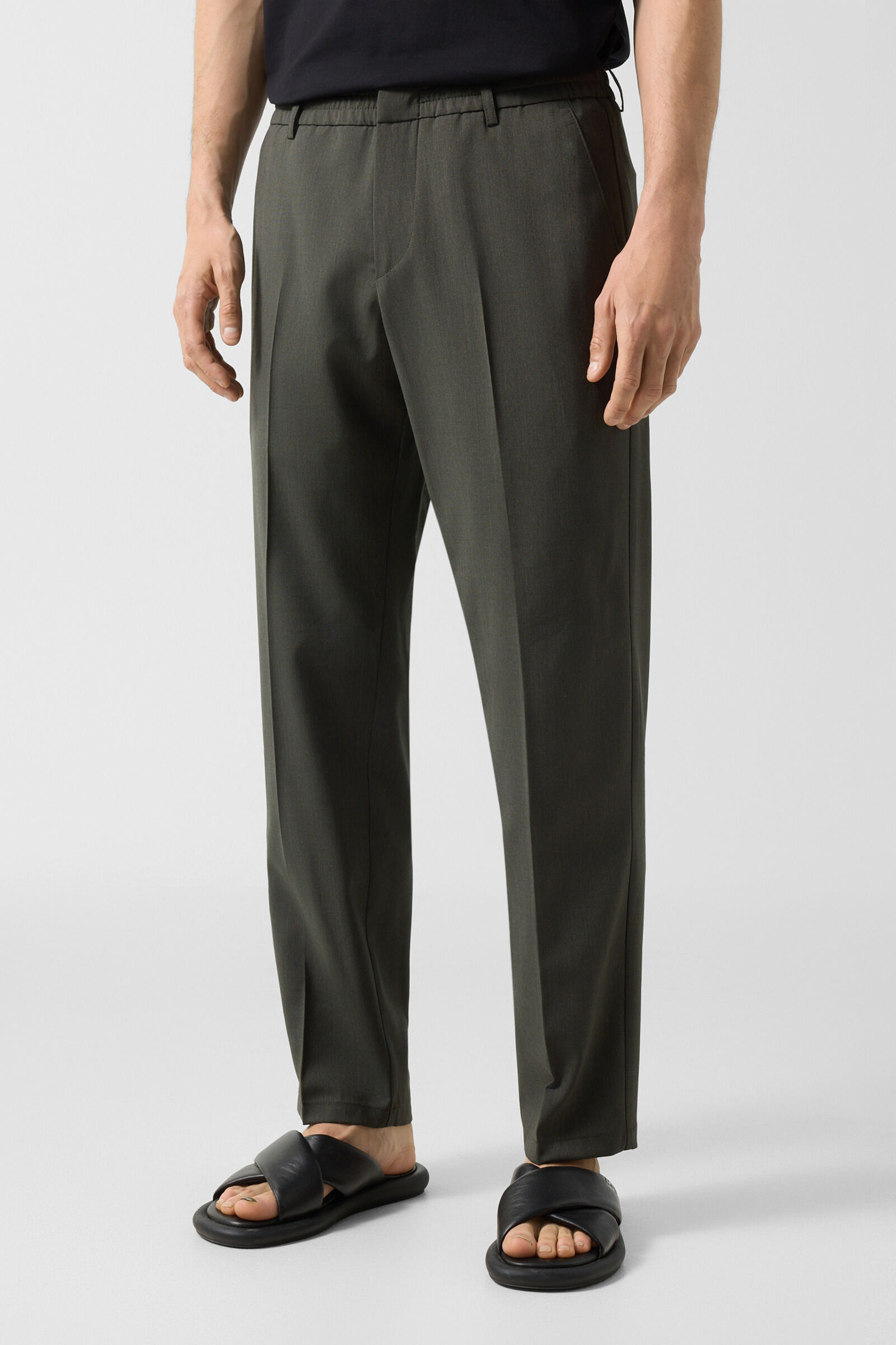 Marcus virgin wool trousers Olive green
