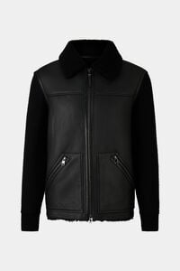 Moritz leather knit jacket Black Moritz leather knit jacket Black