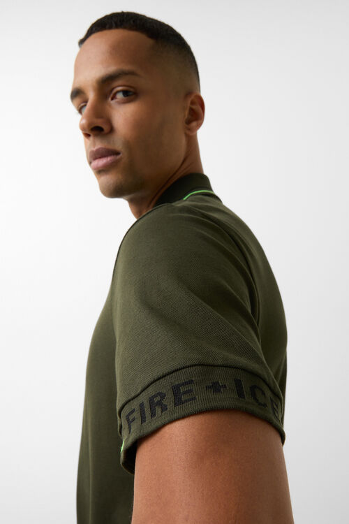 Arjan polo shirt Olive green/lime