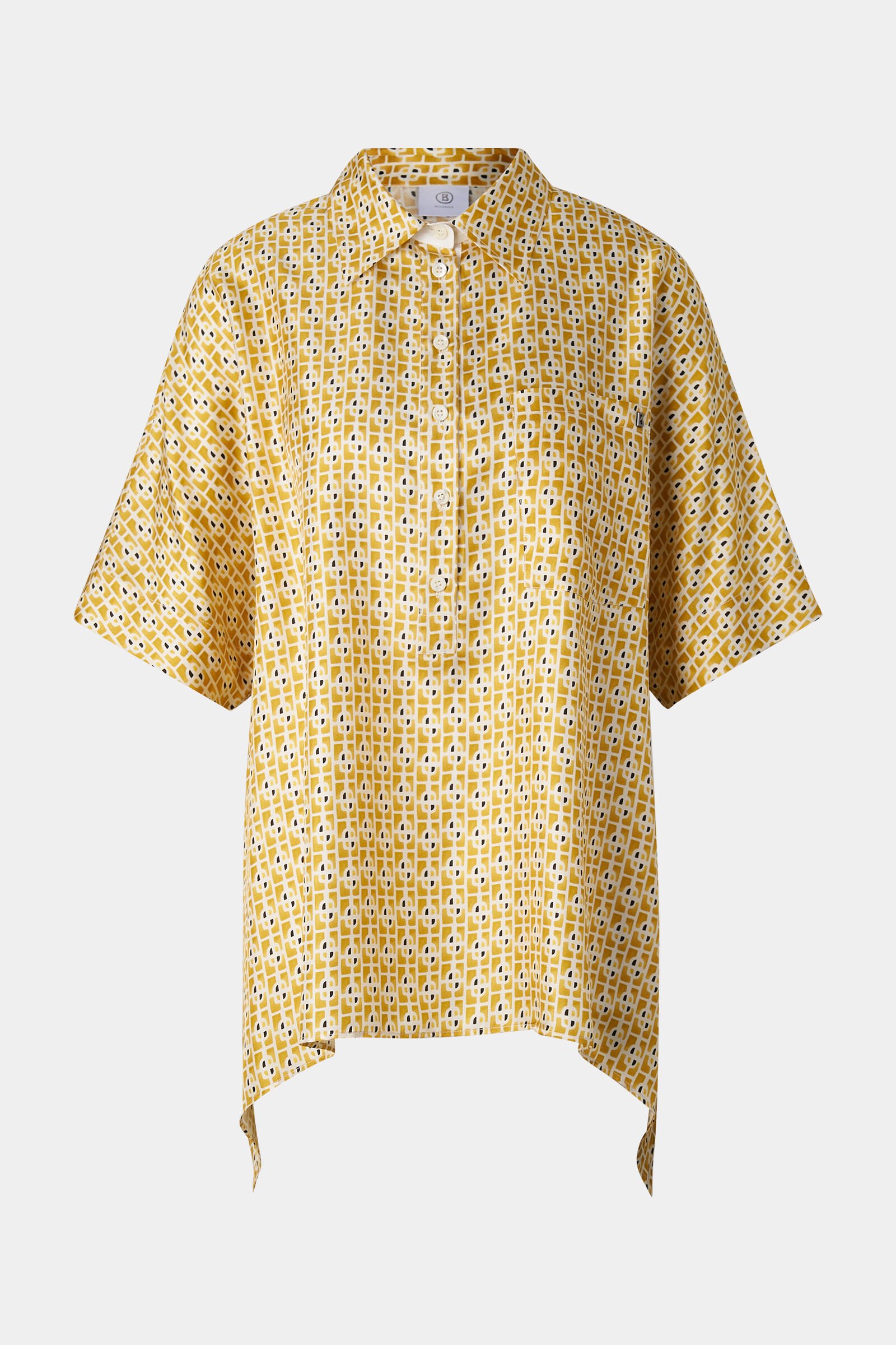 Seidenbluse Elvira Gelb/Creme