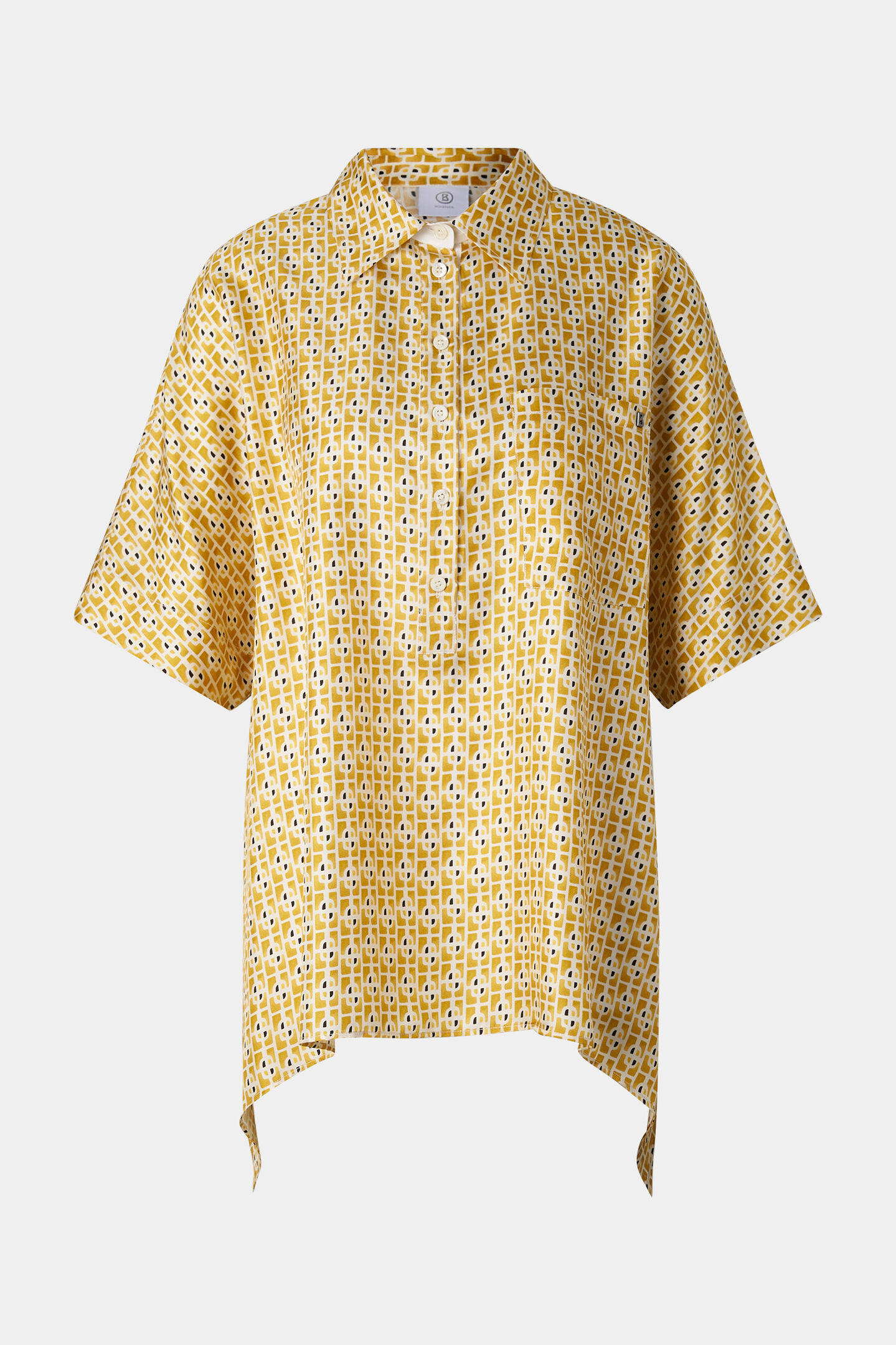 Seidenbluse Elvira Gelb/Creme