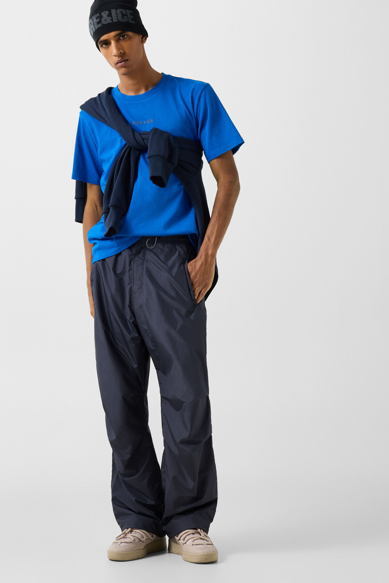 Baumwoll-T-Shirt Mick Blau