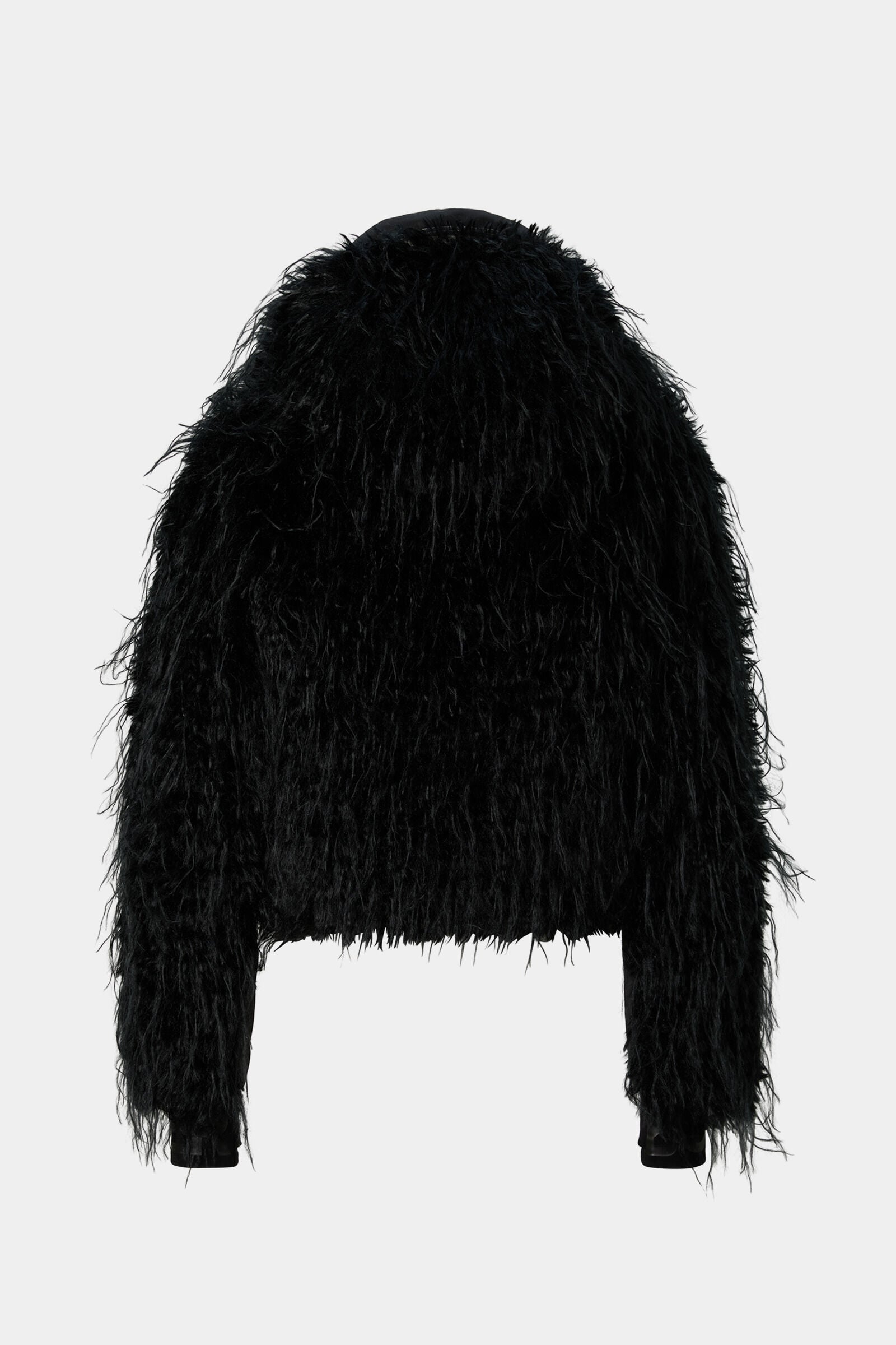 Kela Faux Fur Ski Jacket Black