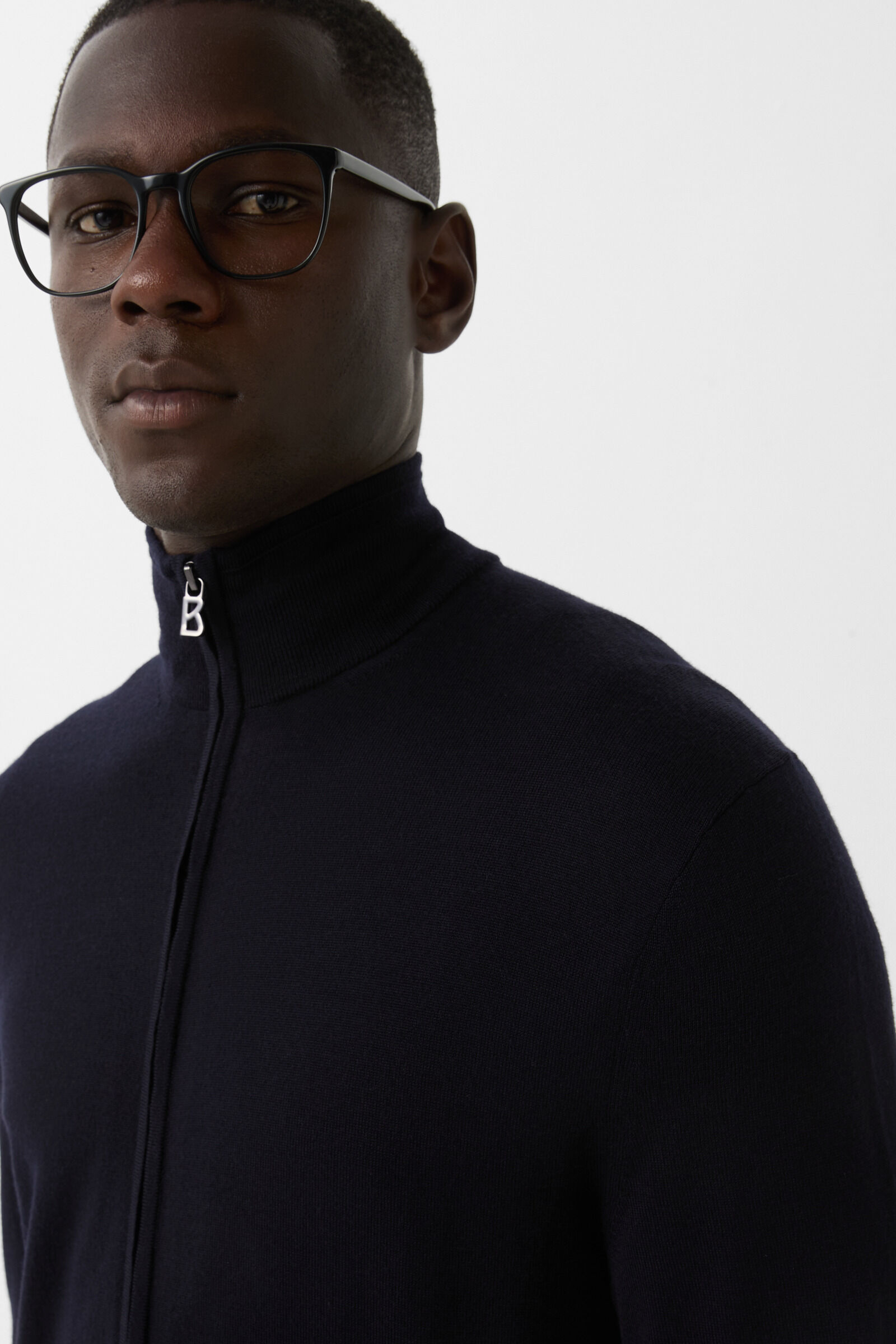 Knit jacket Oscar Navy blue