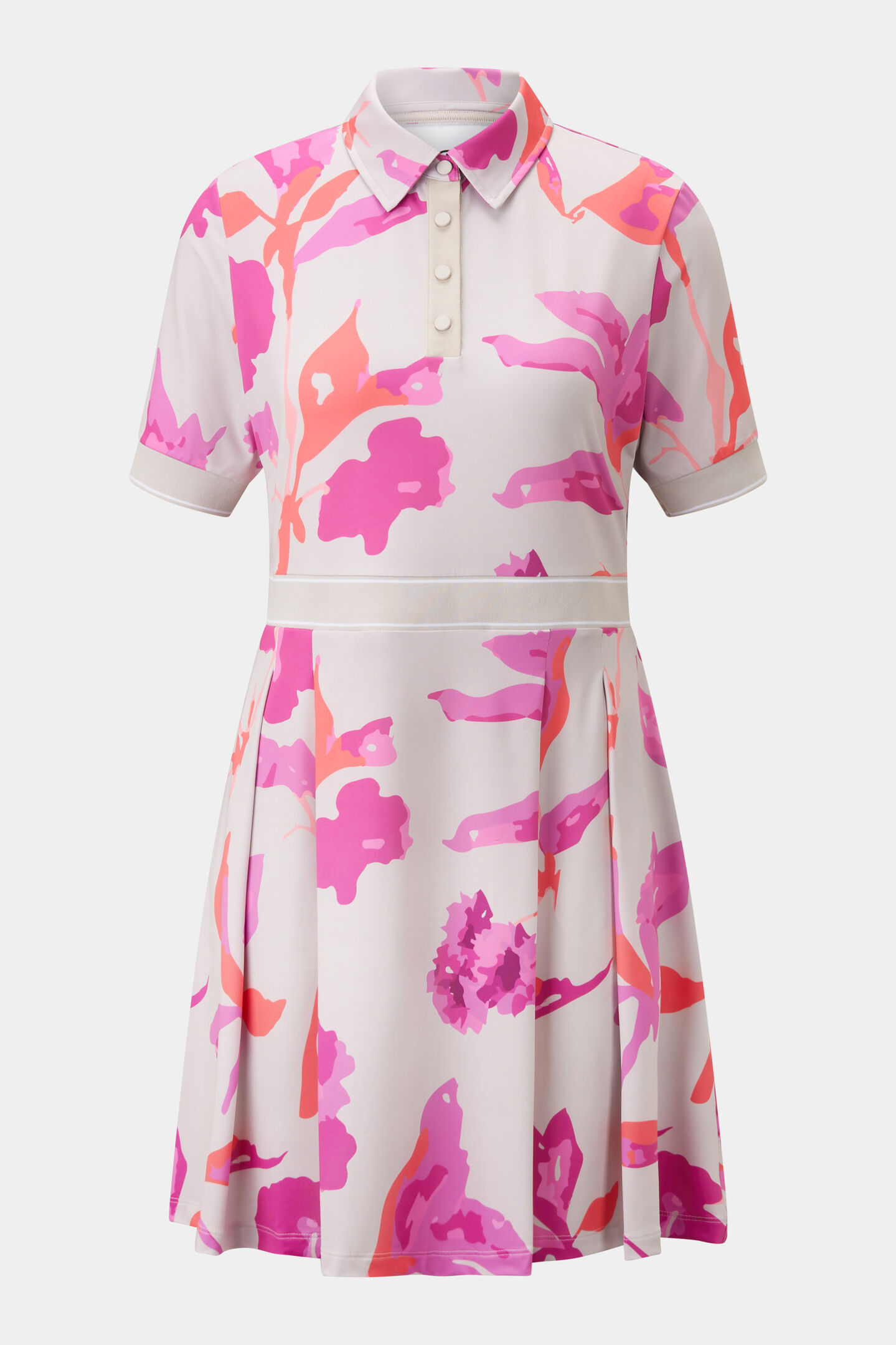 Funktions-Polo-Kleid Linny Beige/Pink