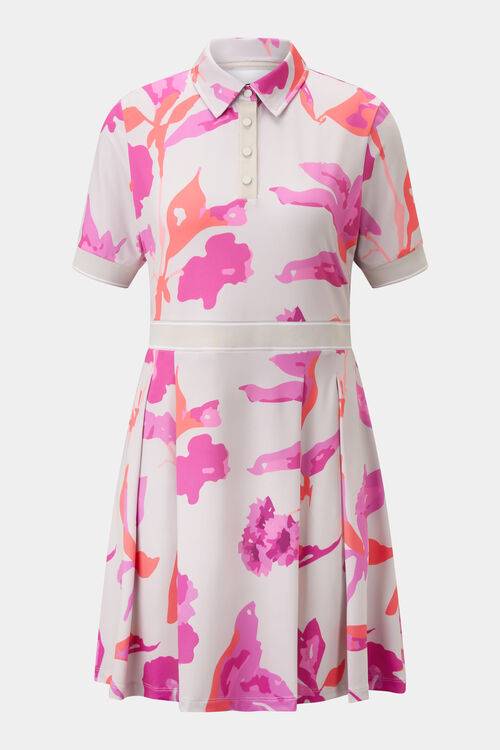 Funktions-Polo-Kleid Linny Beige/Pink