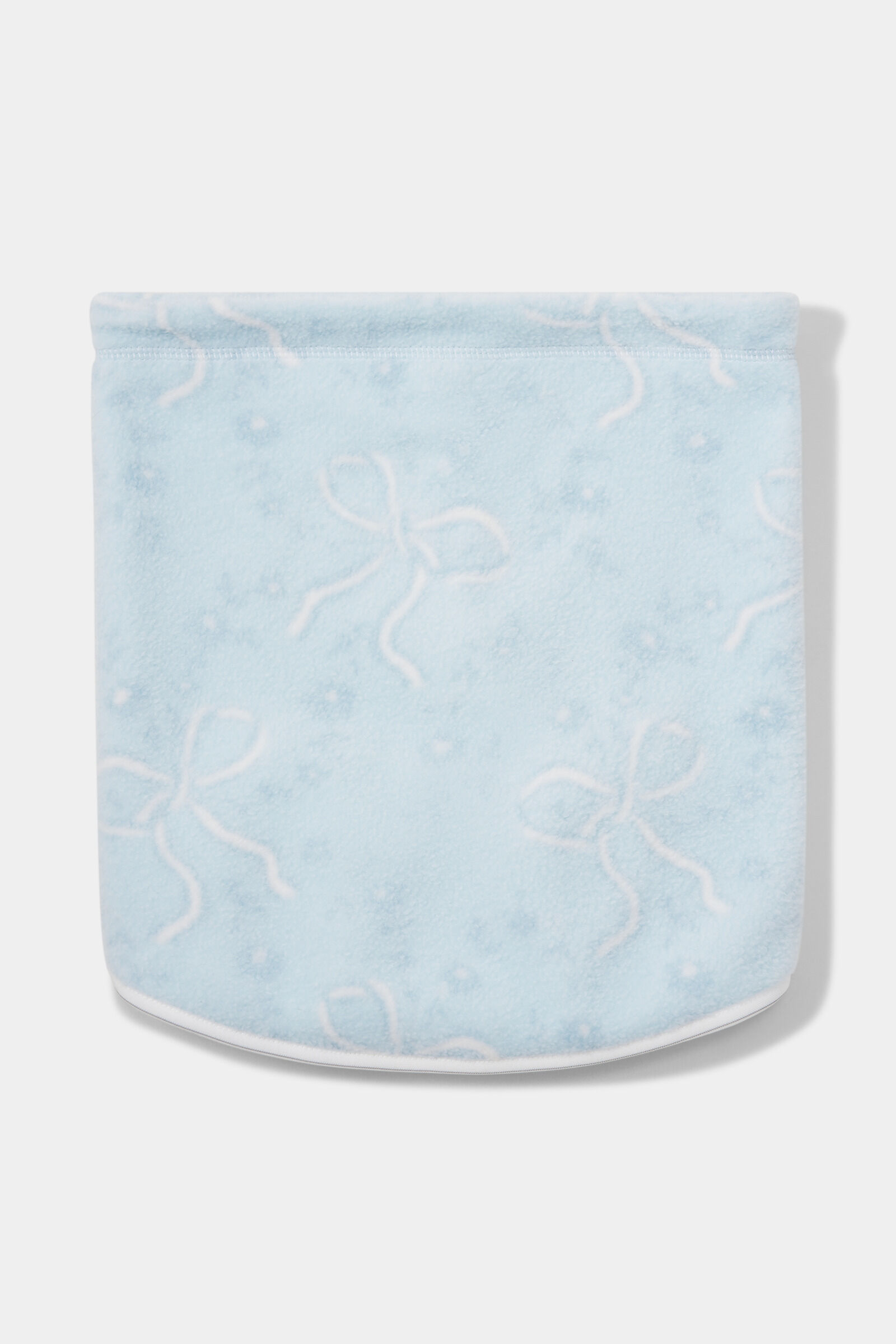 Arian fleece loop scarf Light blue/white