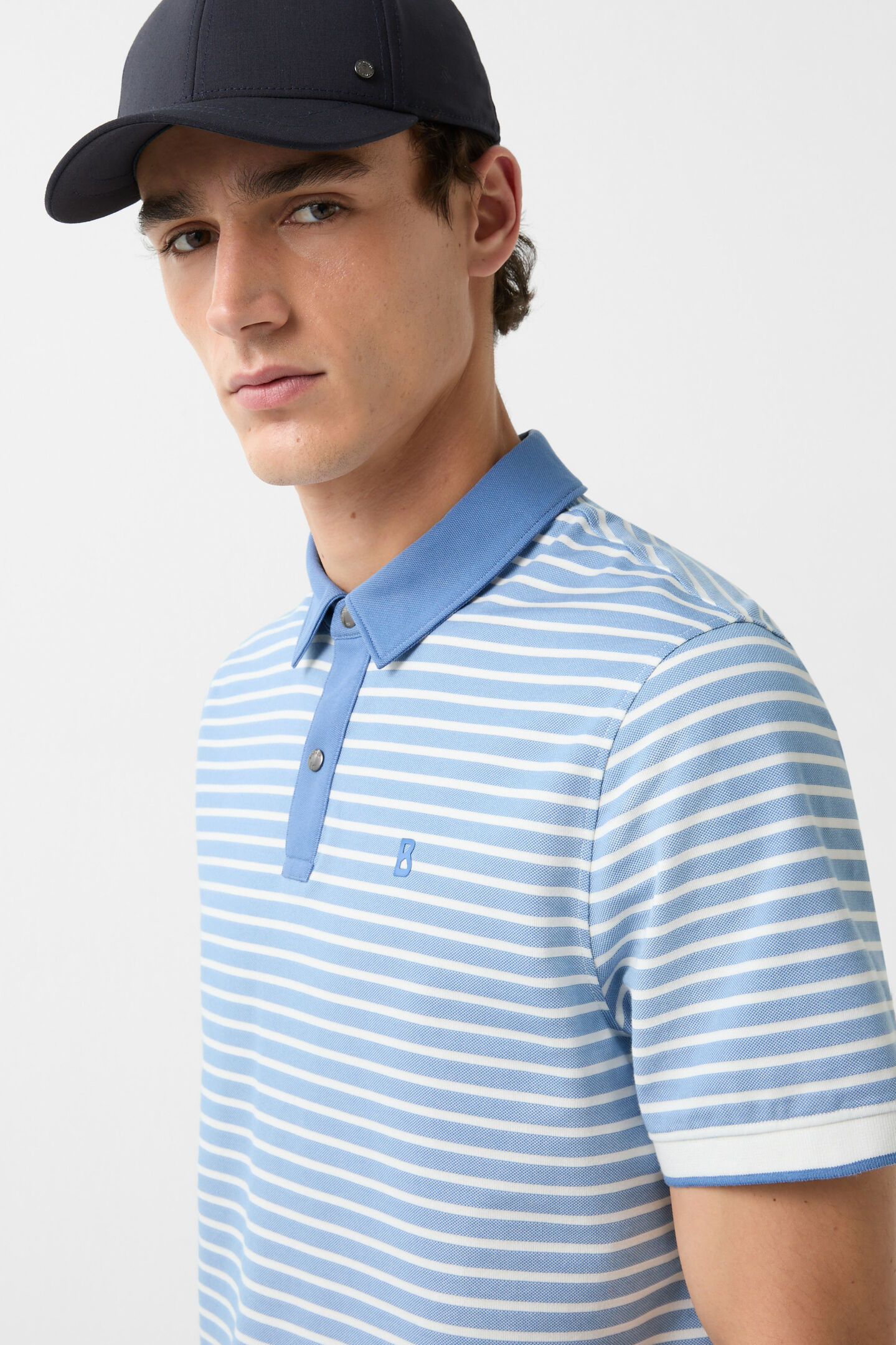 Timo polo shirt Blue/White