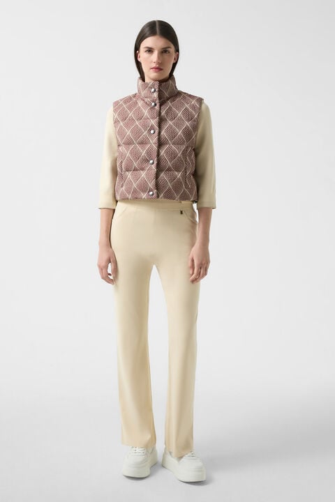 Cropp down waistcoat Latoya Wine red/cream Cropp down waistcoat Latoya Wine red/cream