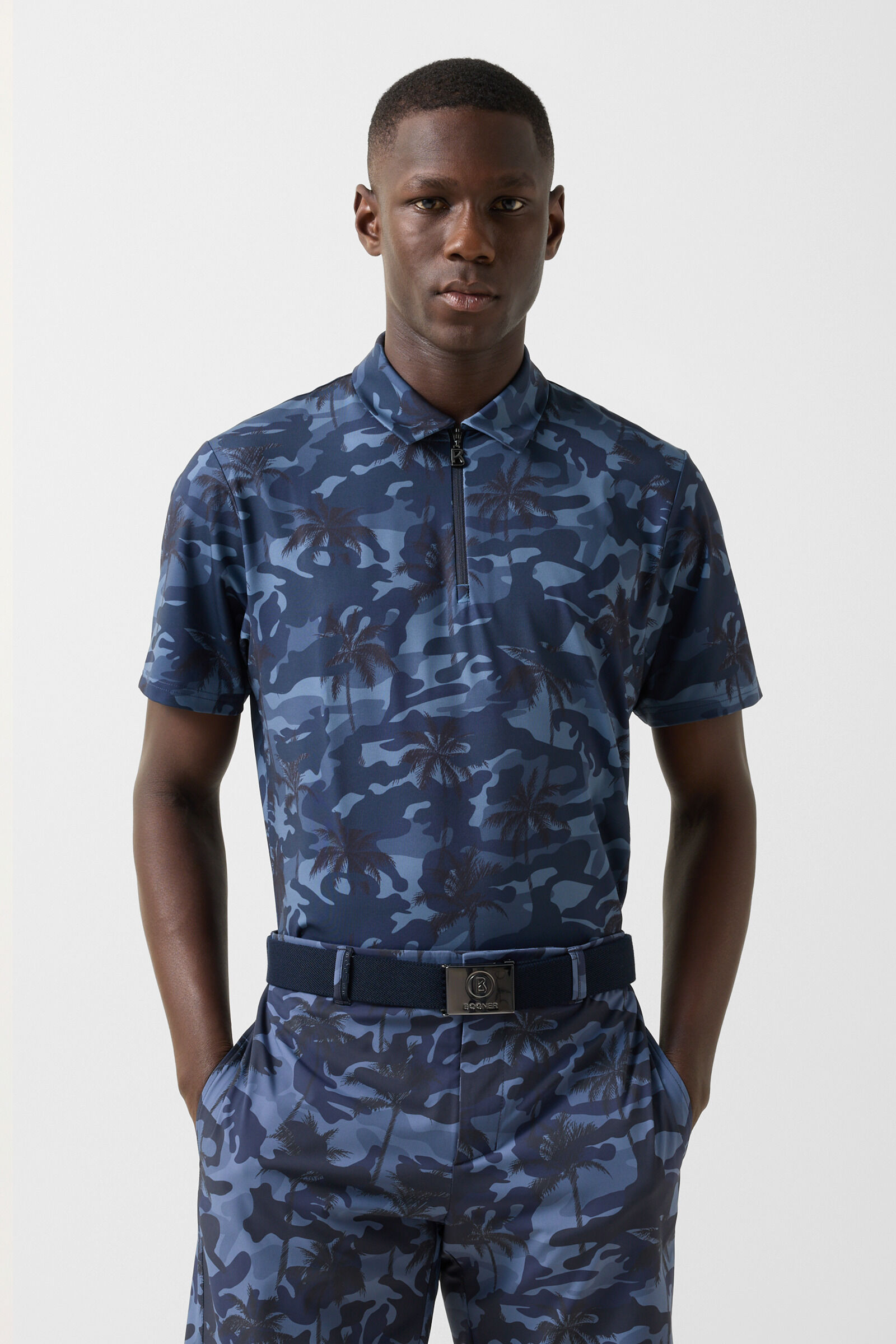 Taron functional short-sleeved top Navy blue