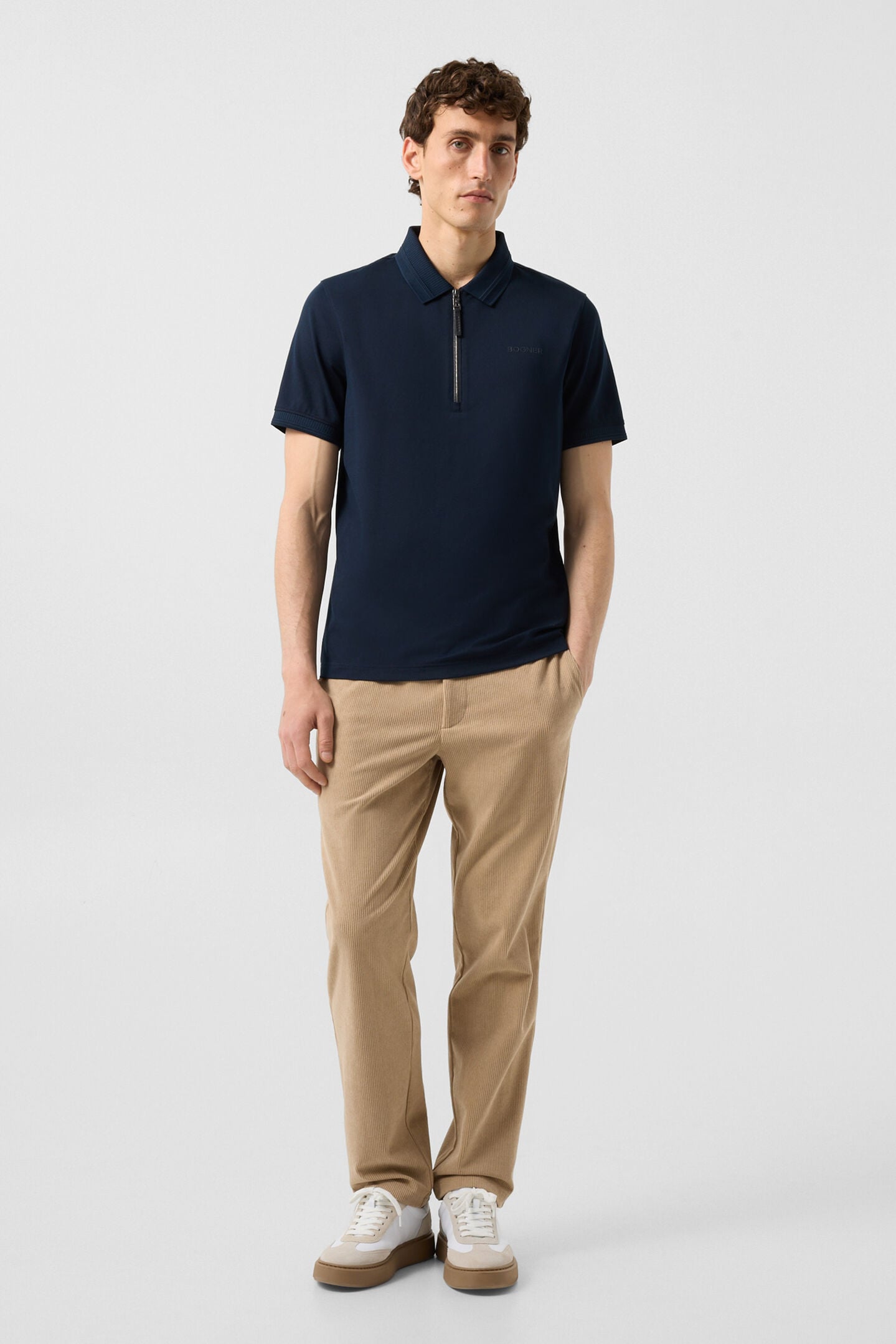 Timo piqu&eacute; polo shirt Navy blue