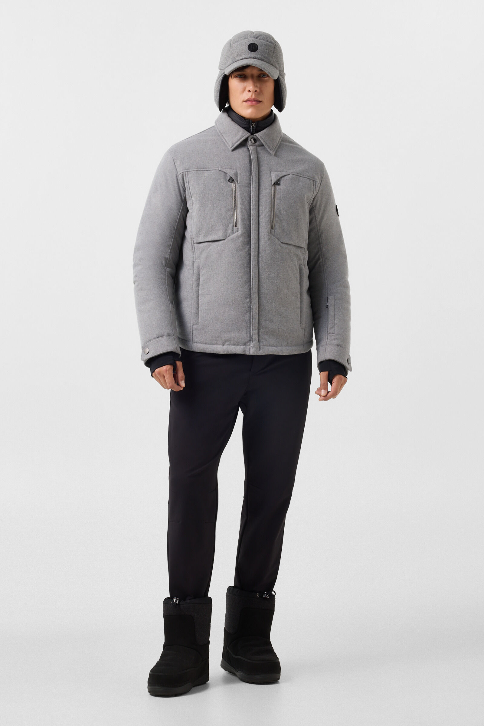 Flave flannel jacket Light grey