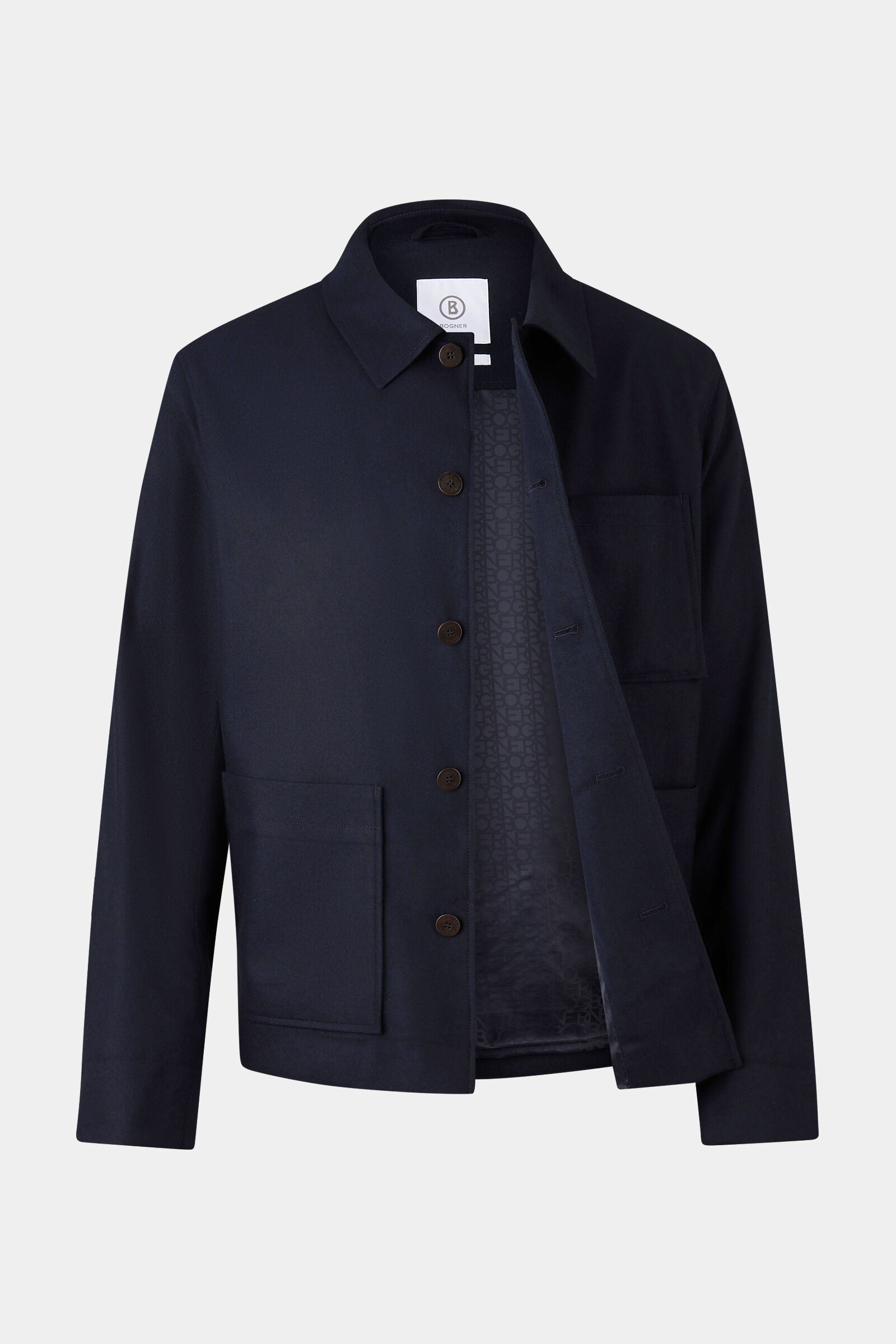 Flannel overshirt Mirco Navy blue