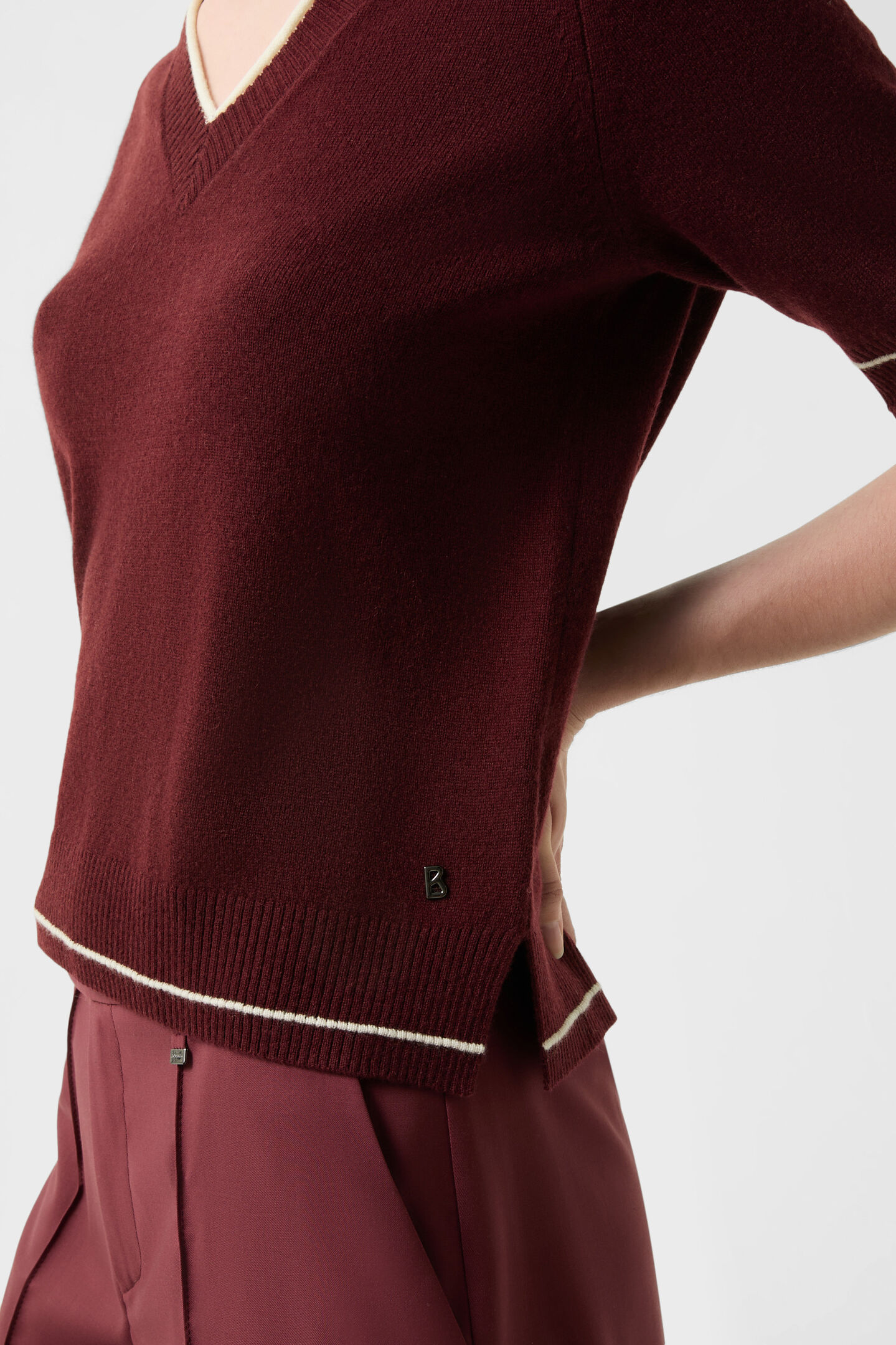 Chiri knitted shirt Wine red