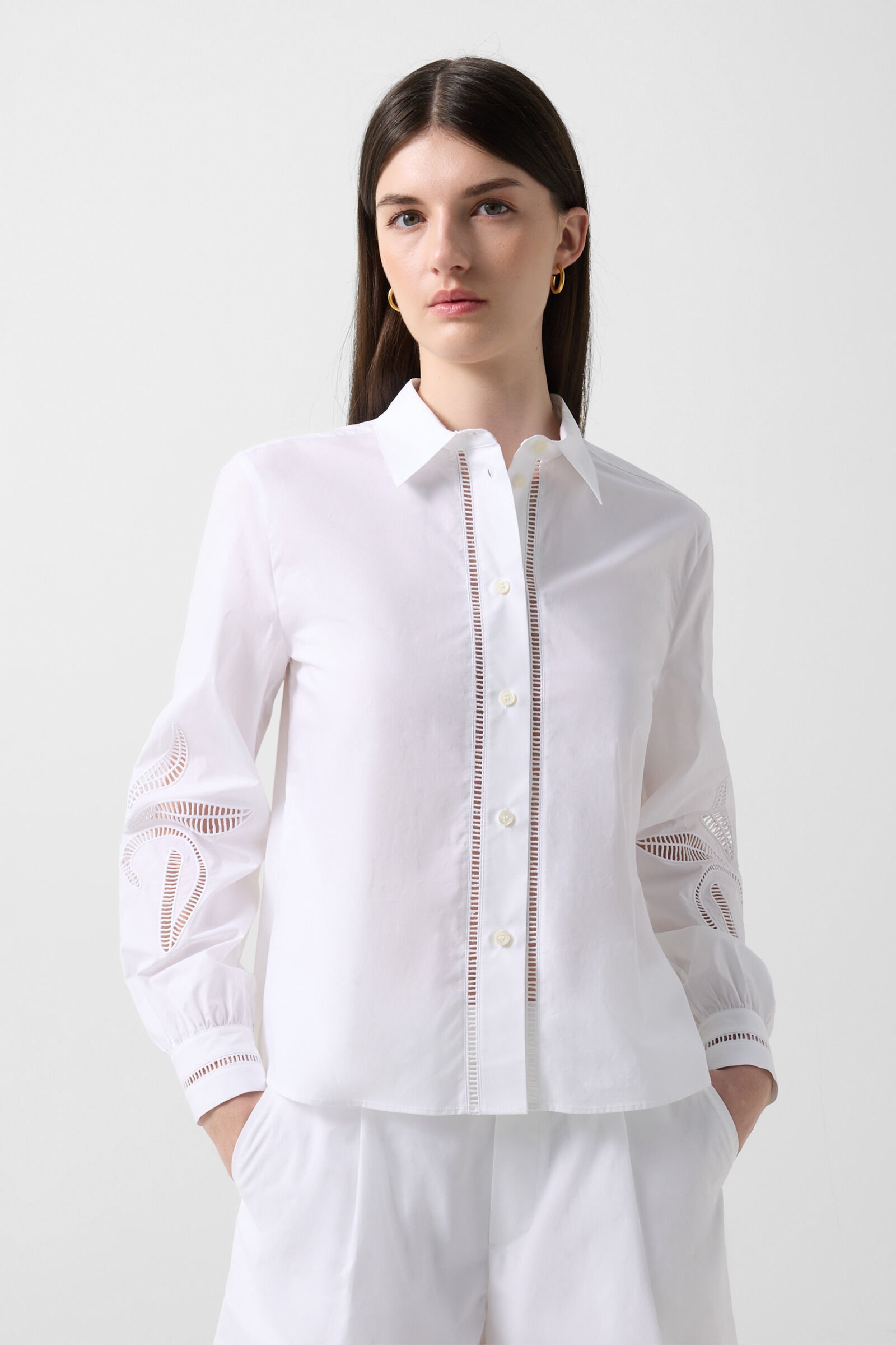Summer shirt blouse White