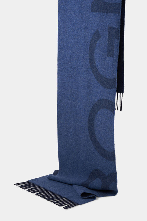 Wool scarf Scarf Navy blue/blue