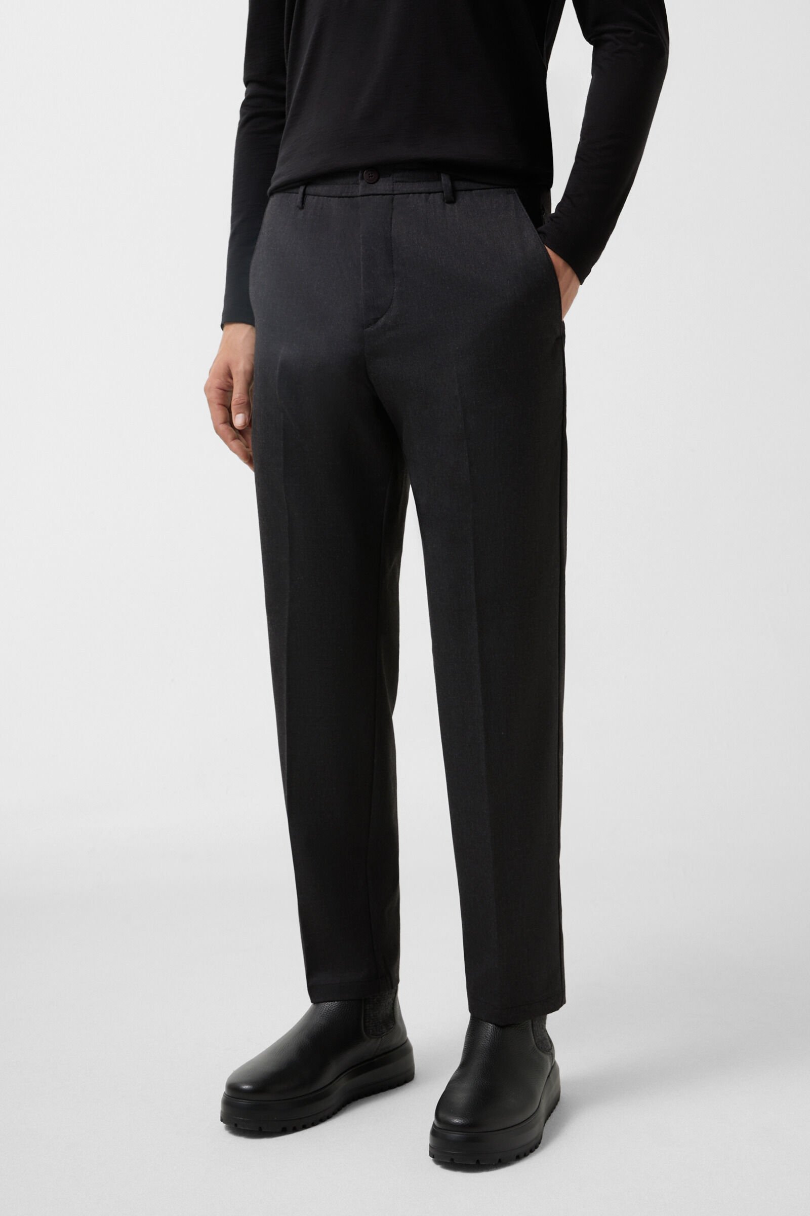 Pantalon &agrave; pinces Marcus Anthracite