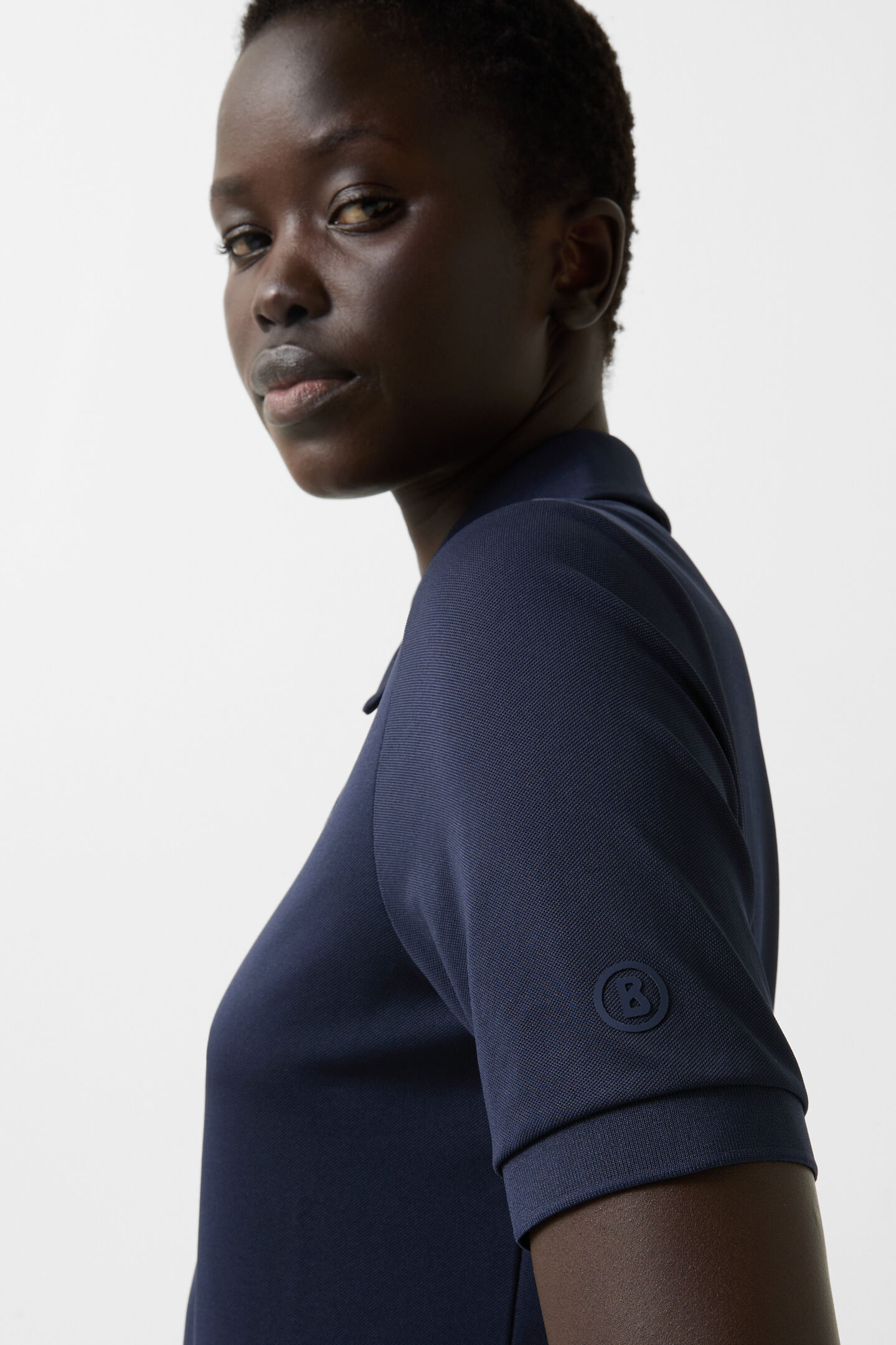 Danielle functional short-sleeved top Navy blue