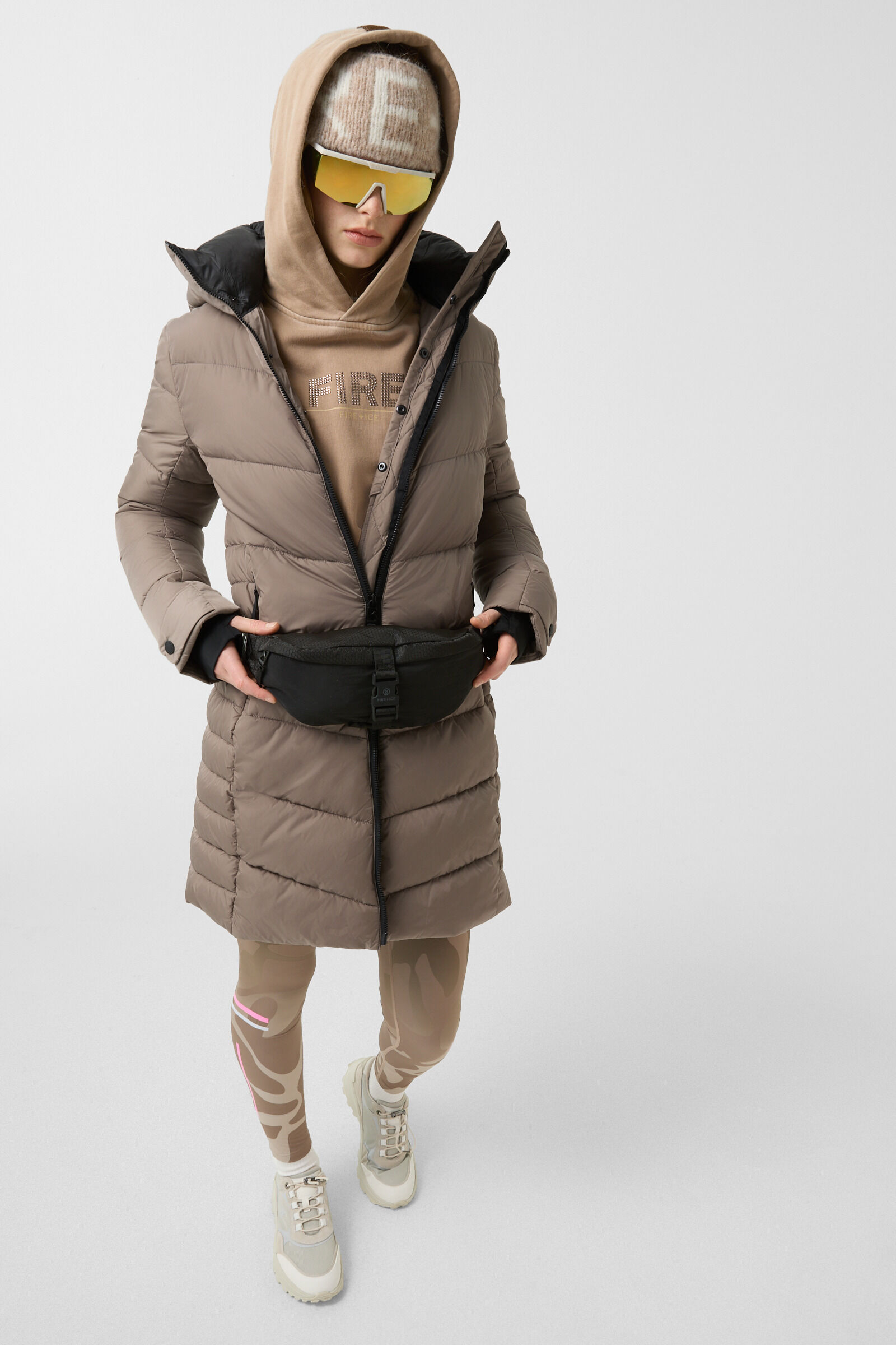 Aenny quilted coat Caramel