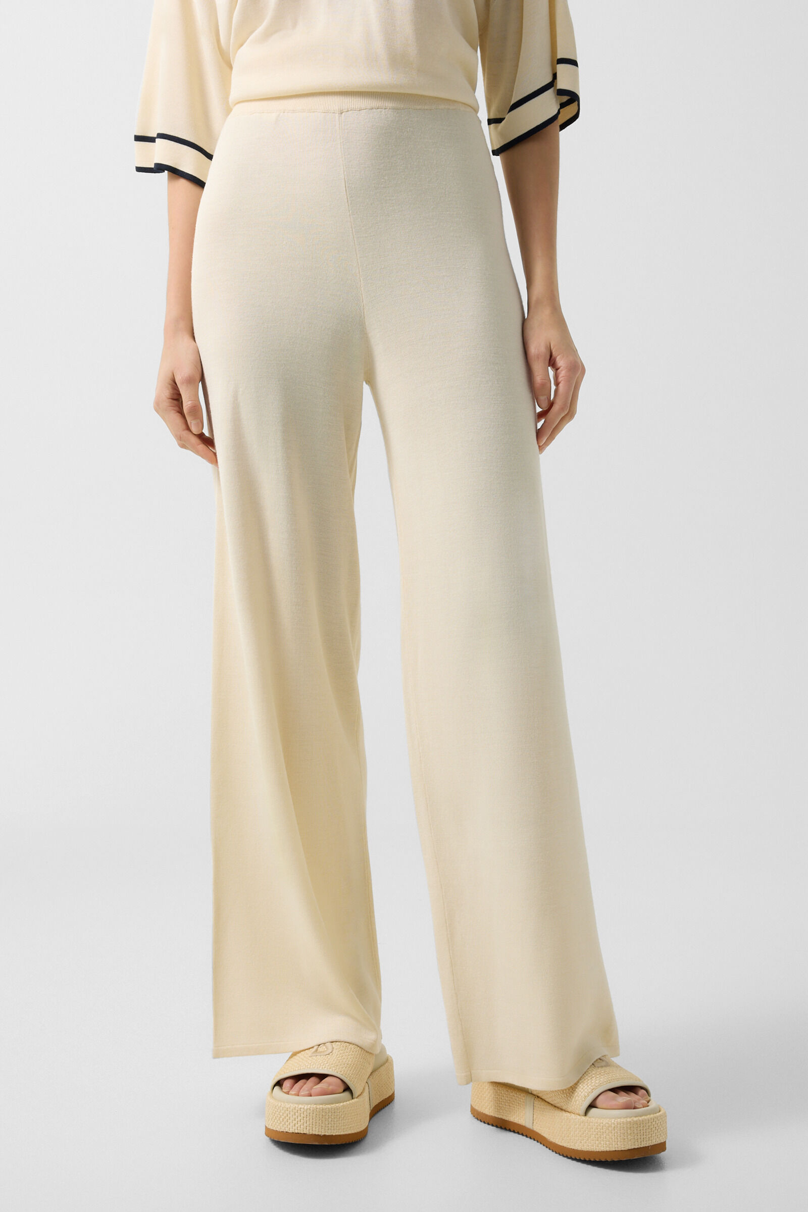 Paula knitted trousers Cream