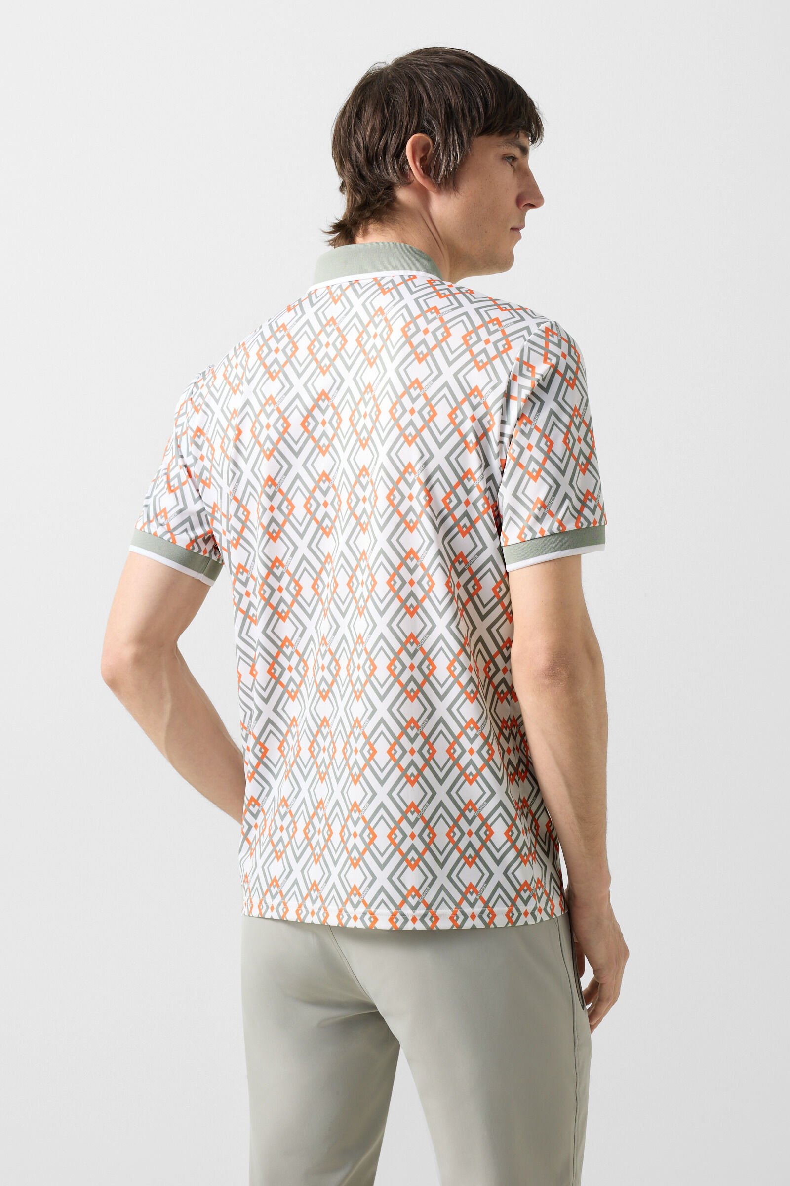 Valentin functional short-sleeved top Eucalyptus/orange/white