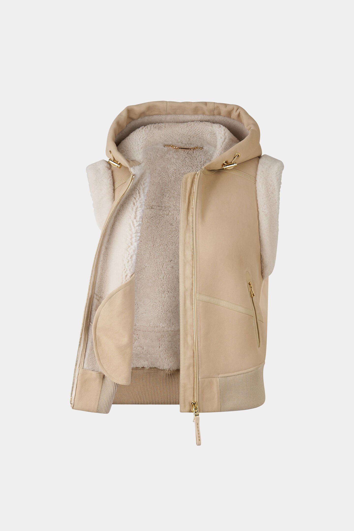 Fine lambskin waistcoat Sand