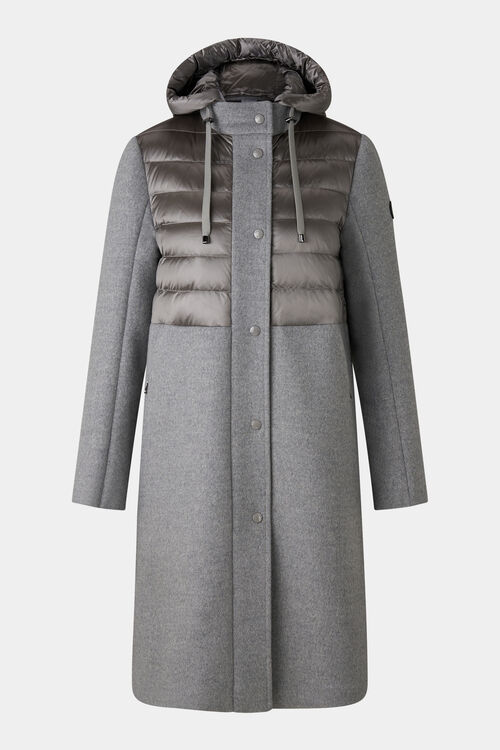 Woll-Steppmantel Isy Grau