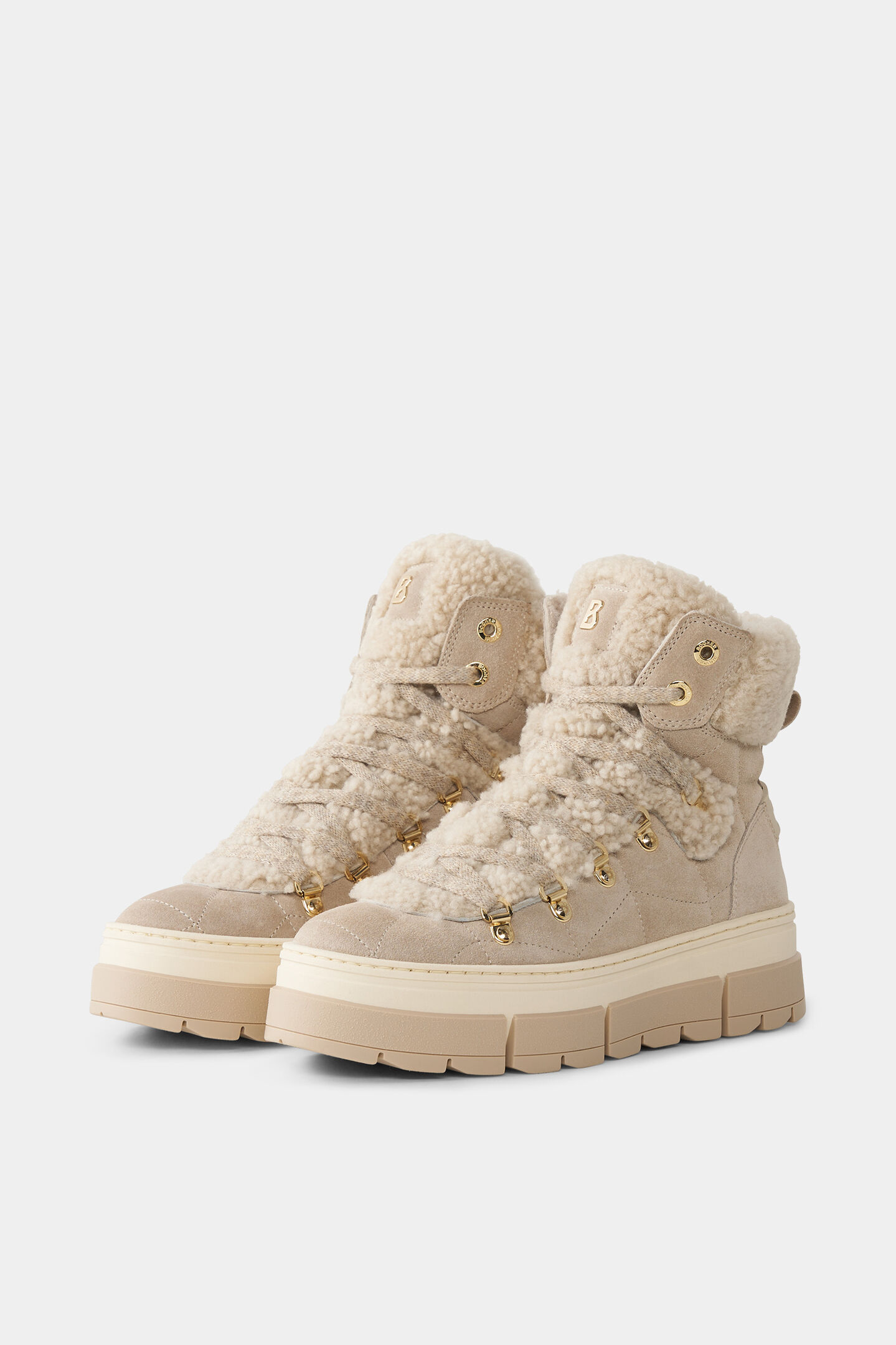 Mid boots Vaduz with spikes Beige