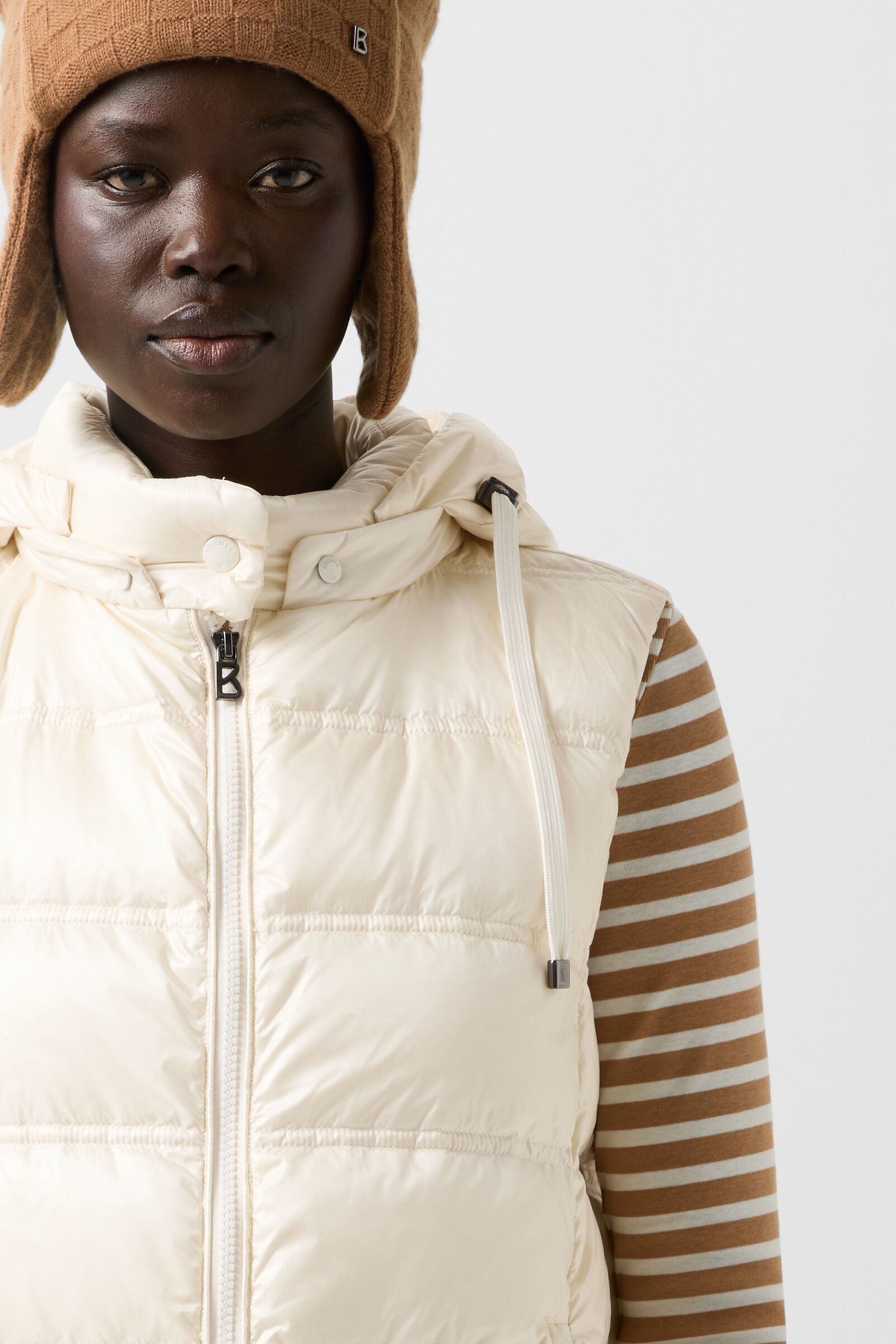 Liddy donsgilet Cr&egrave;me