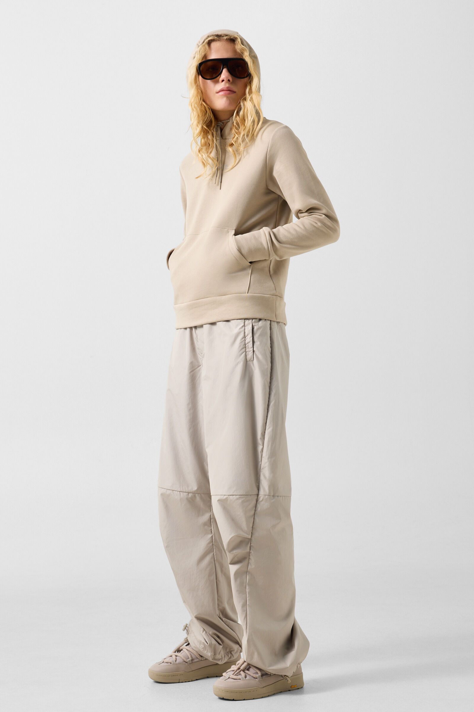 Nila cotton hoodie Beige