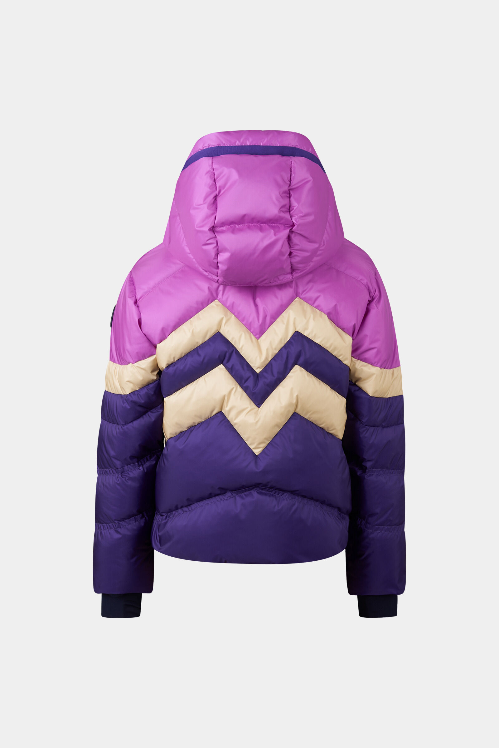 Kids down ski jacket Maddy Purple/beige