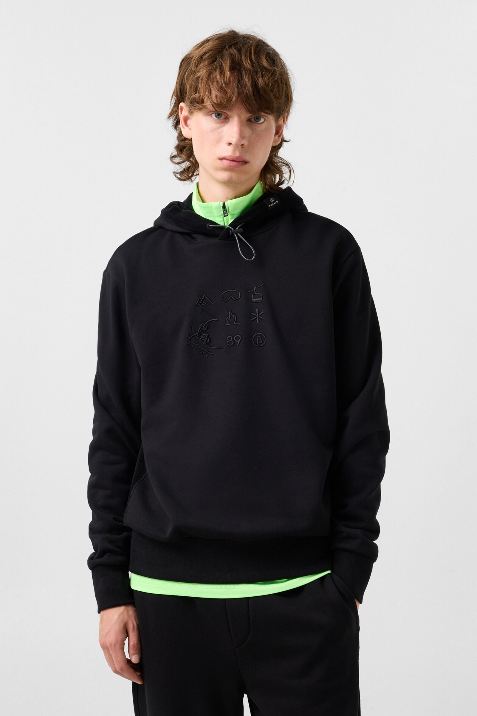 Baumwoll-Hoodie Kristan Schwarz