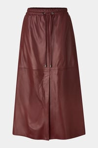 Jupe en cuir Aurea Rouge vin Jupe en cuir Aurea Rouge vin
