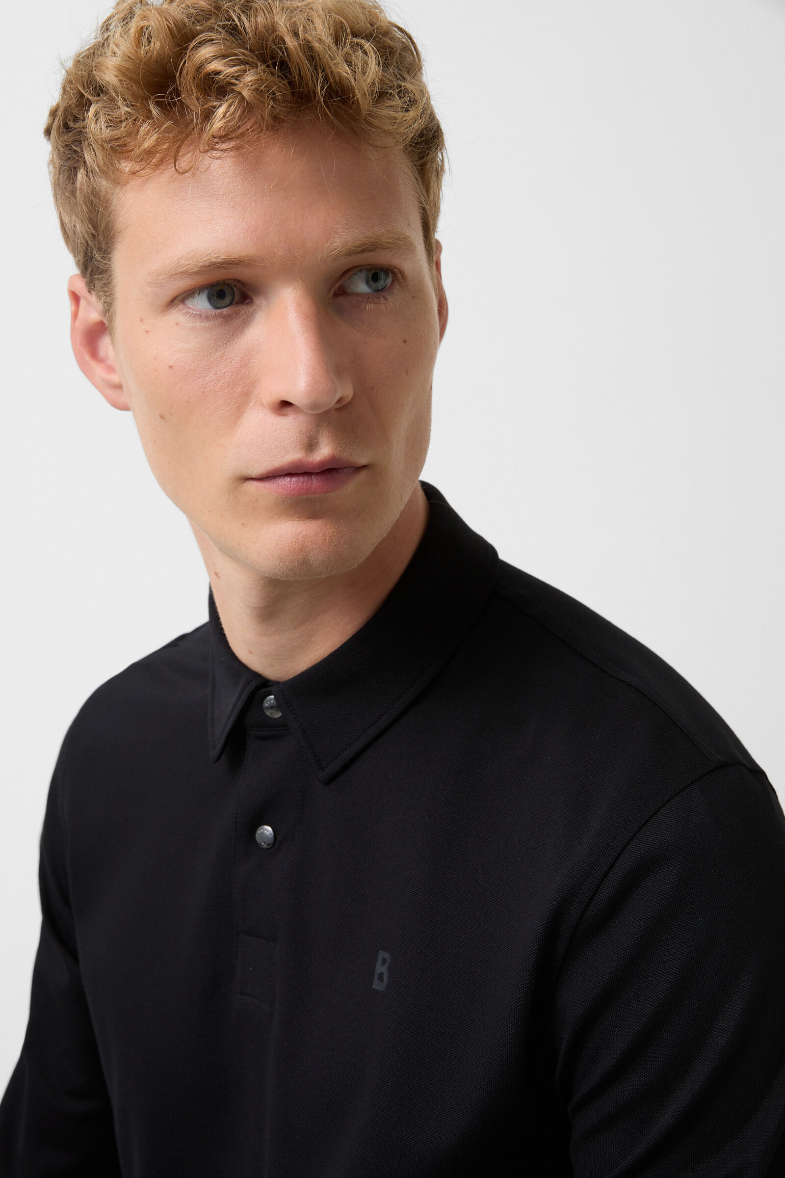 Timon polo long-sleeved top Black