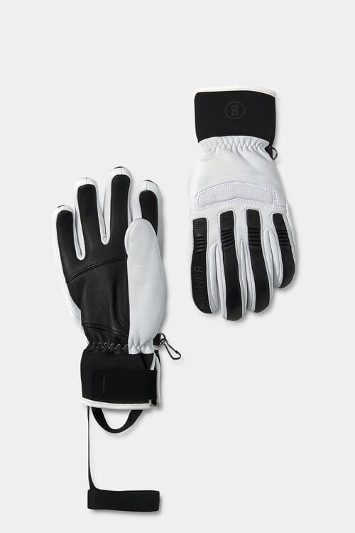 Lidia Leather gloves White/Black