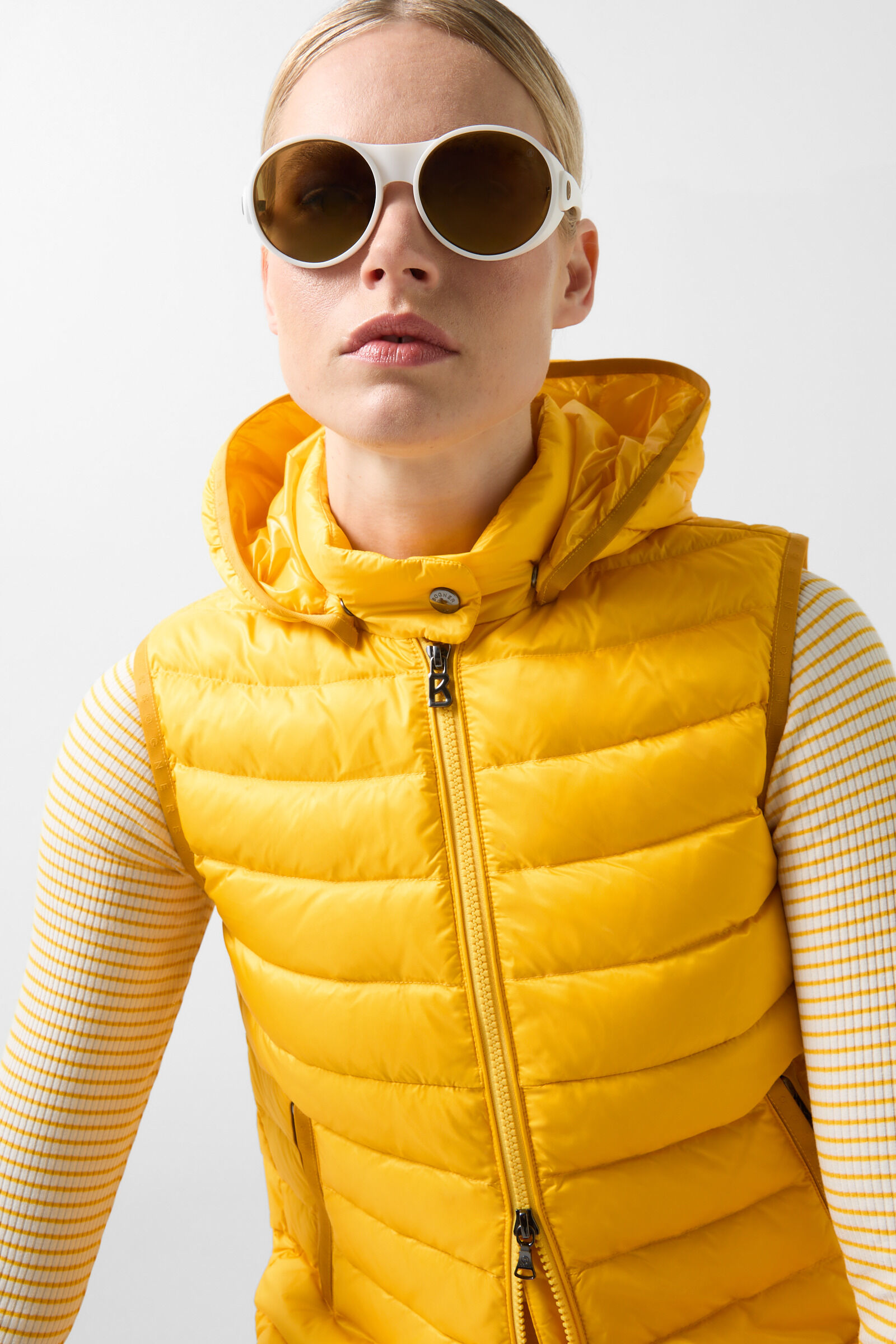 Doudoune sans manche jaune moutarde on sale