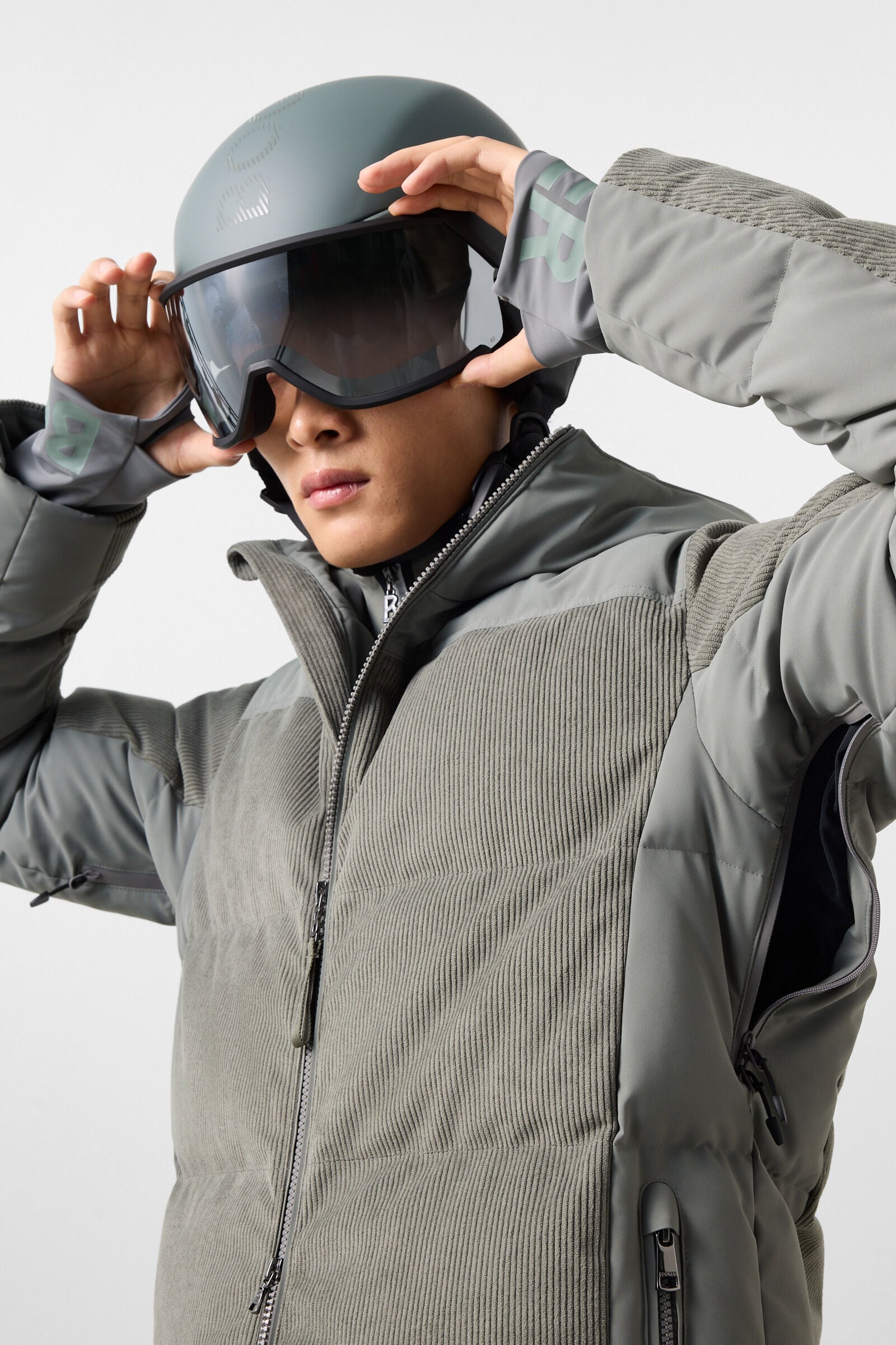 Corsin corduroy ski jacket Sage Grey