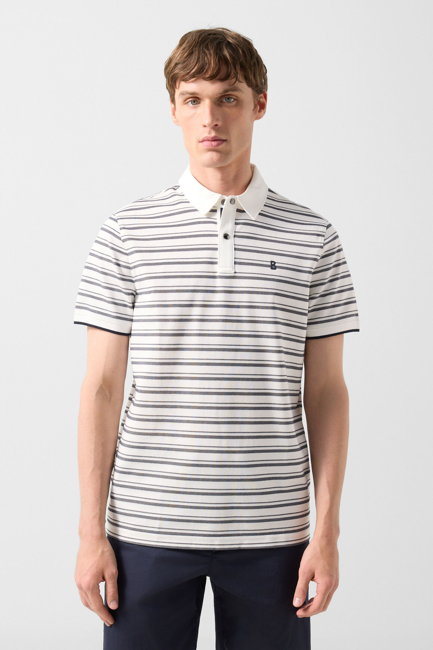 Timo polo shirt Black/Off-White