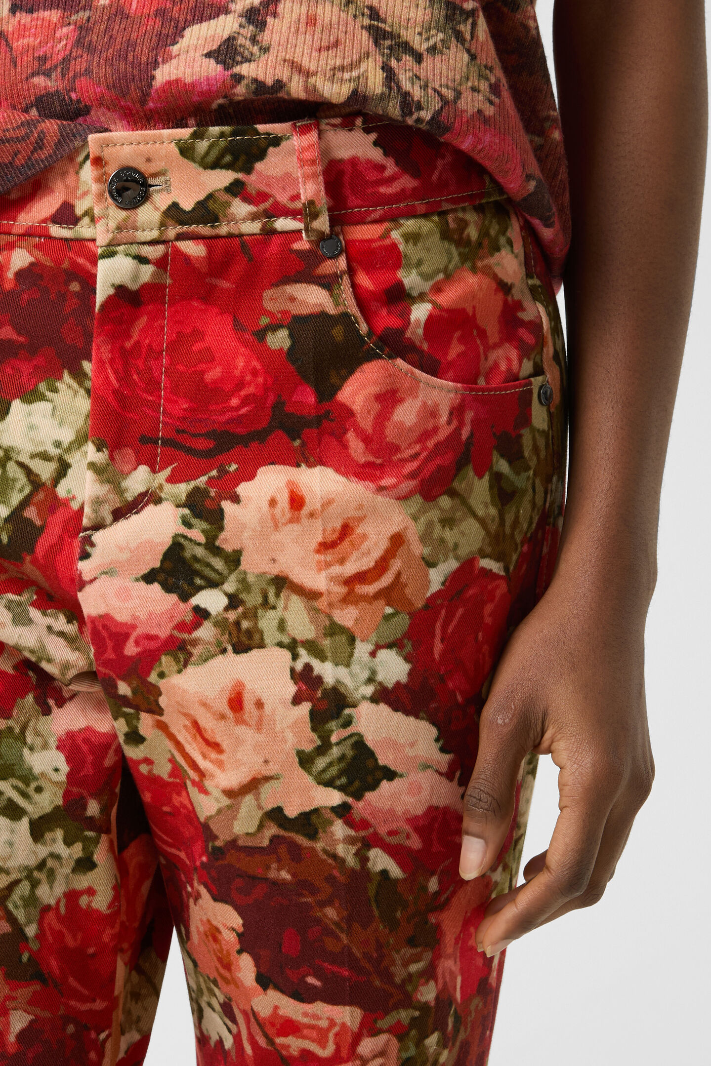 Flared fit jeans Jody Red/Green