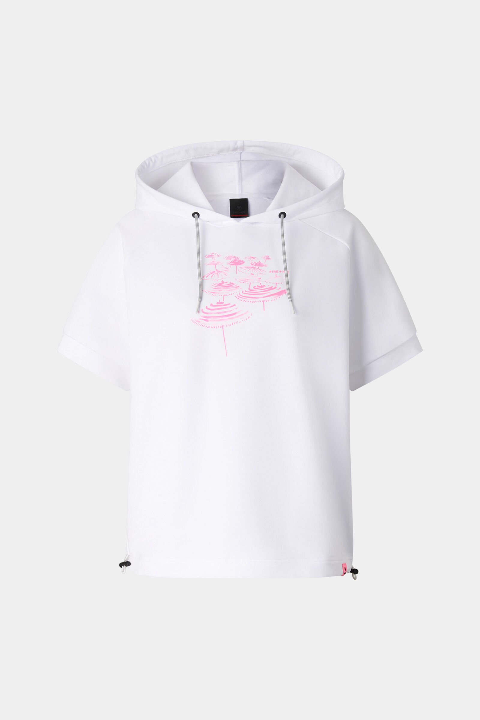 Sharon short-sleeved hoodie White/pink