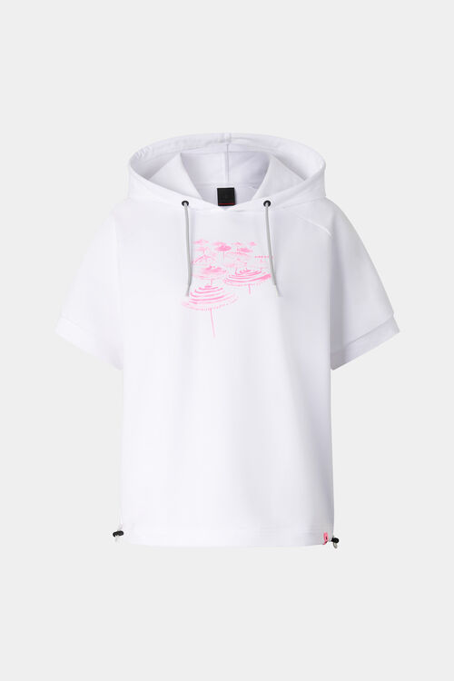 Sharon short-sleeved hoodie White/pink