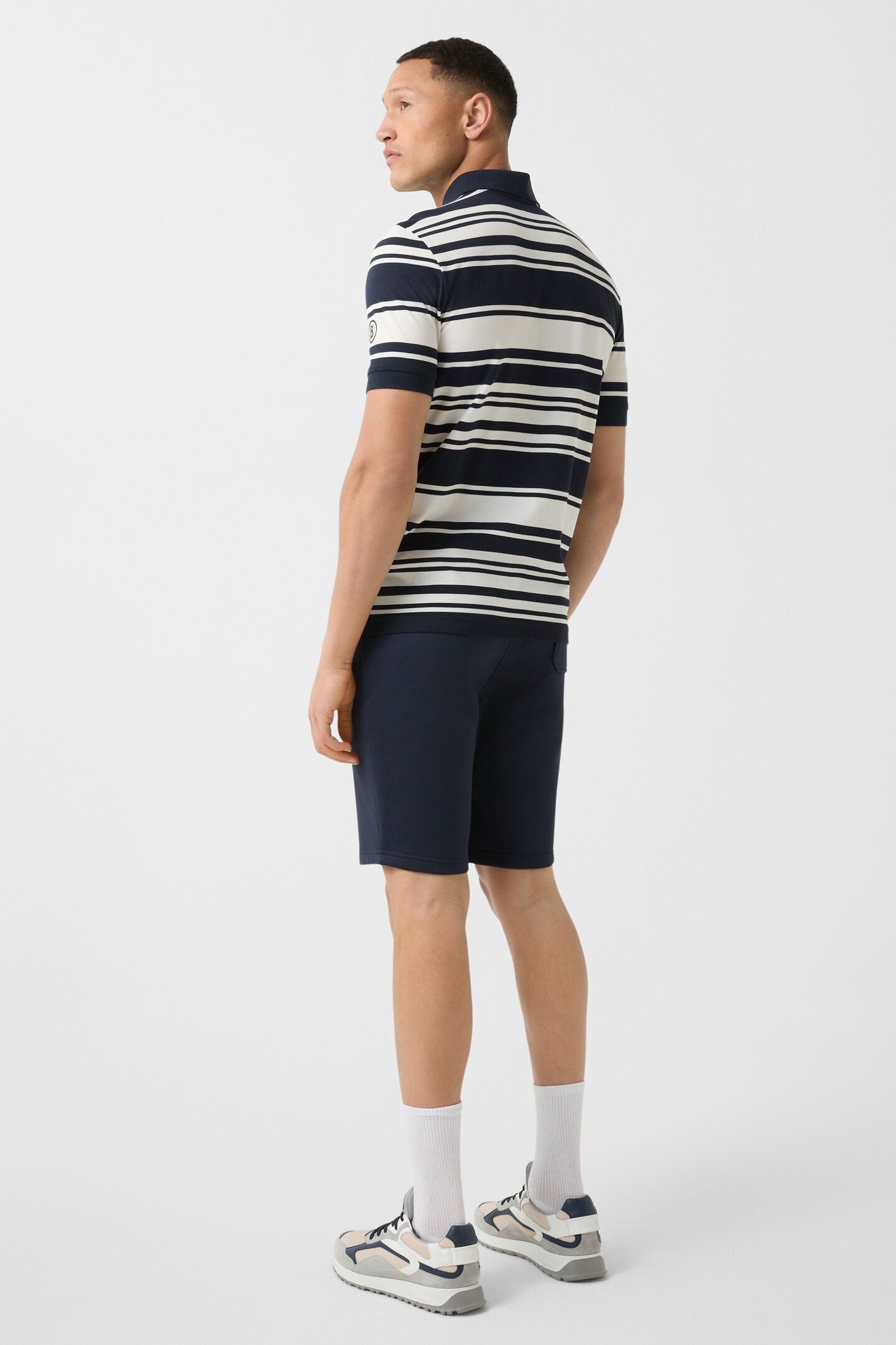 Funktions-Polo-Shirt Flip Navy-Blau/Weiß